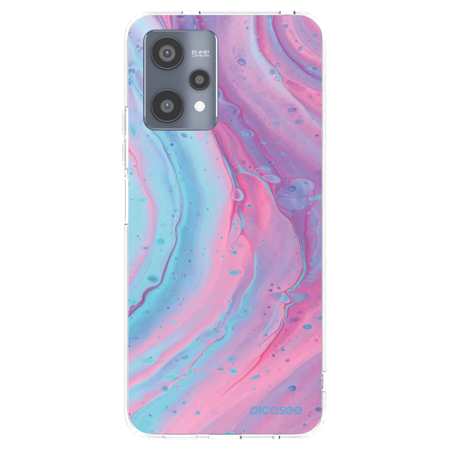 Picasee husă transparentă din silicon pentru Realme 9 Pro 5G - Pink liquid