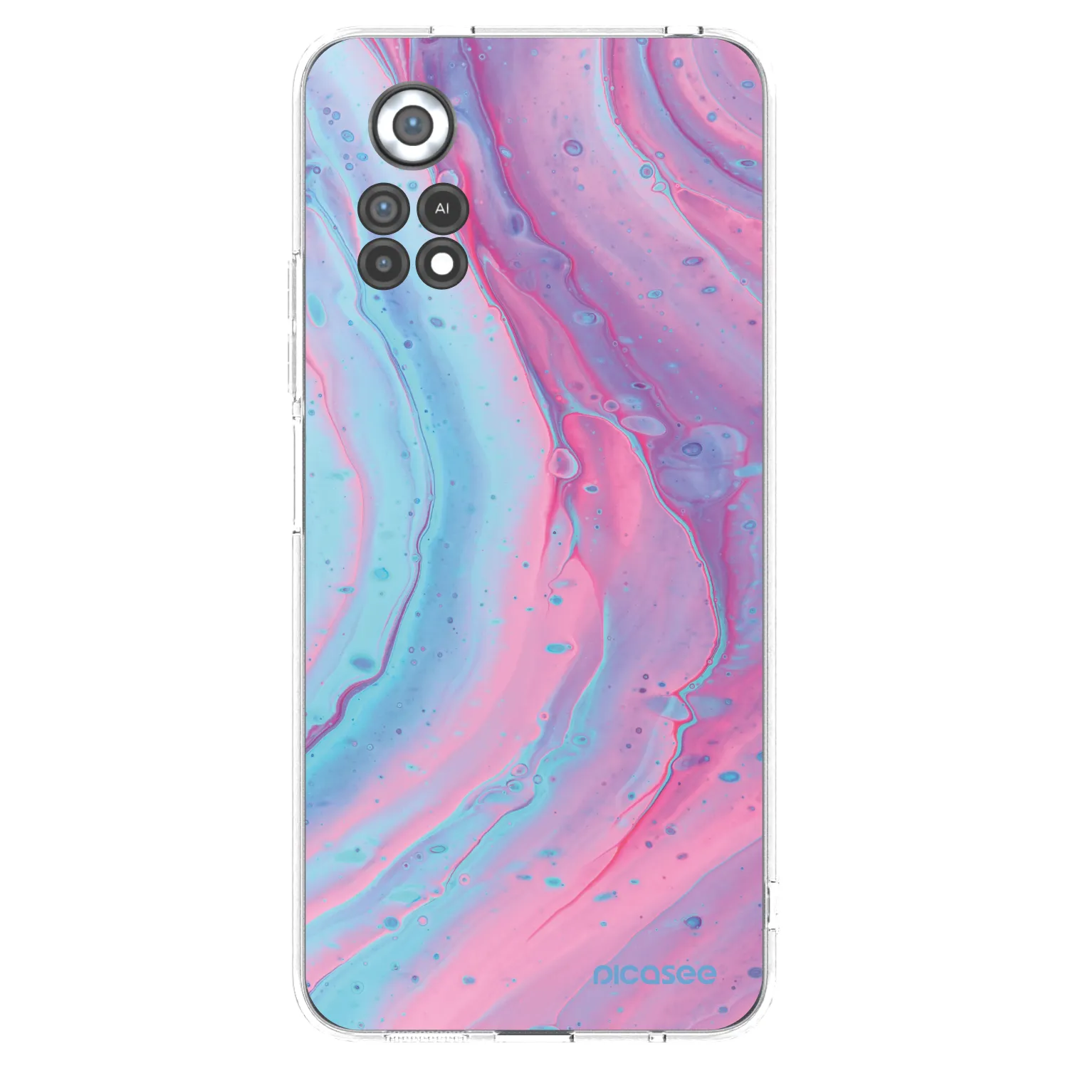 Picasee husă transparentă din silicon pentru Xiaomi Poco X4 Pro 5G - Pink liquid