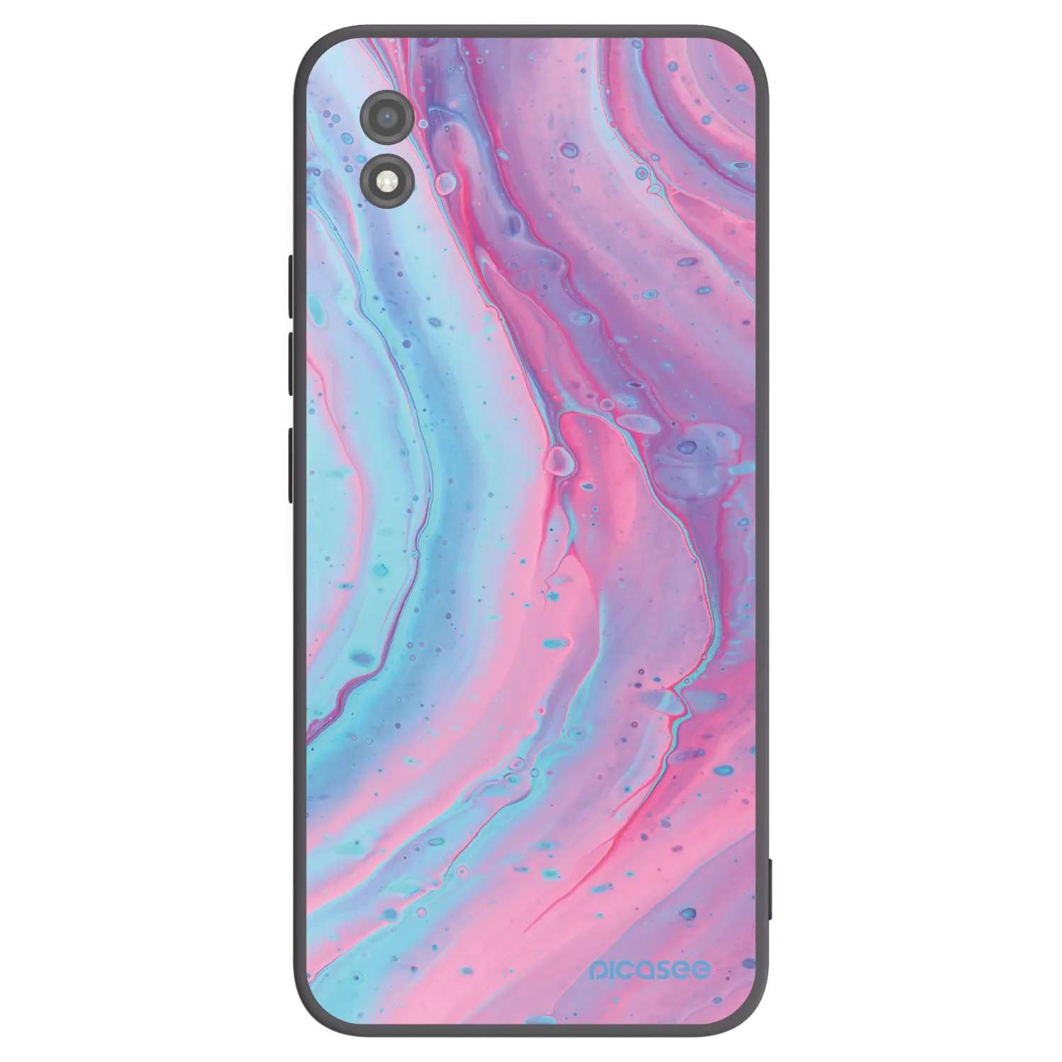 Picasee husă neagră din silicon pentru Realme C11 (2021) - Pink liquid