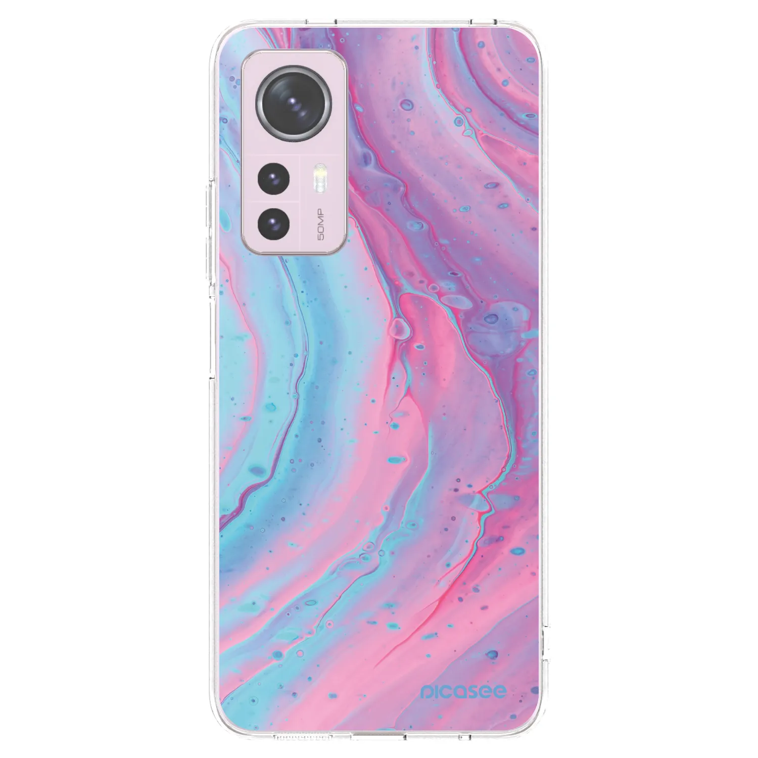 Picasee husă transparentă din silicon pentru Xiaomi 12 - Pink liquid