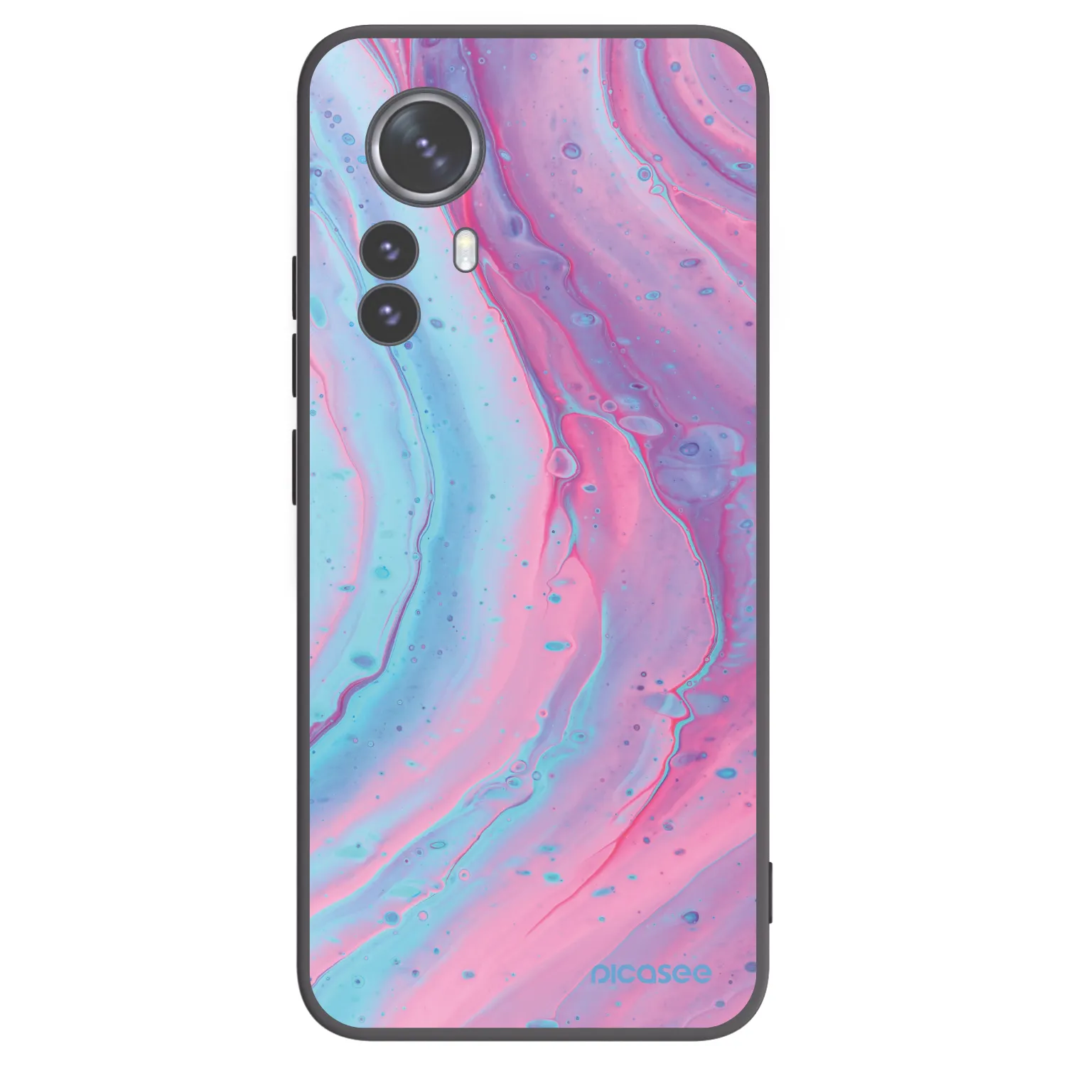 Picasee husă neagră din silicon pentru Xiaomi 12 Pro - Pink liquid