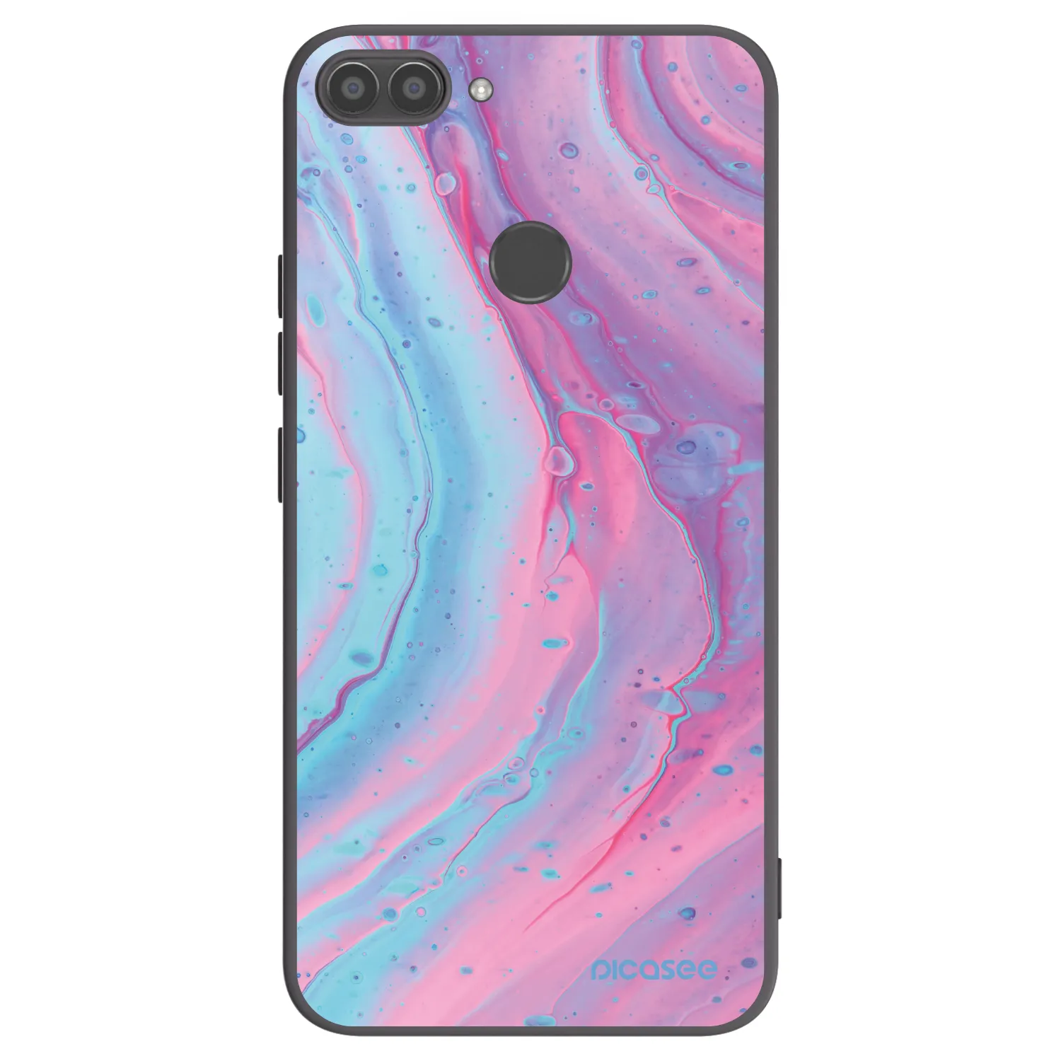 Picasee husă neagră din silicon pentru Huawei P Smart - Pink liquid