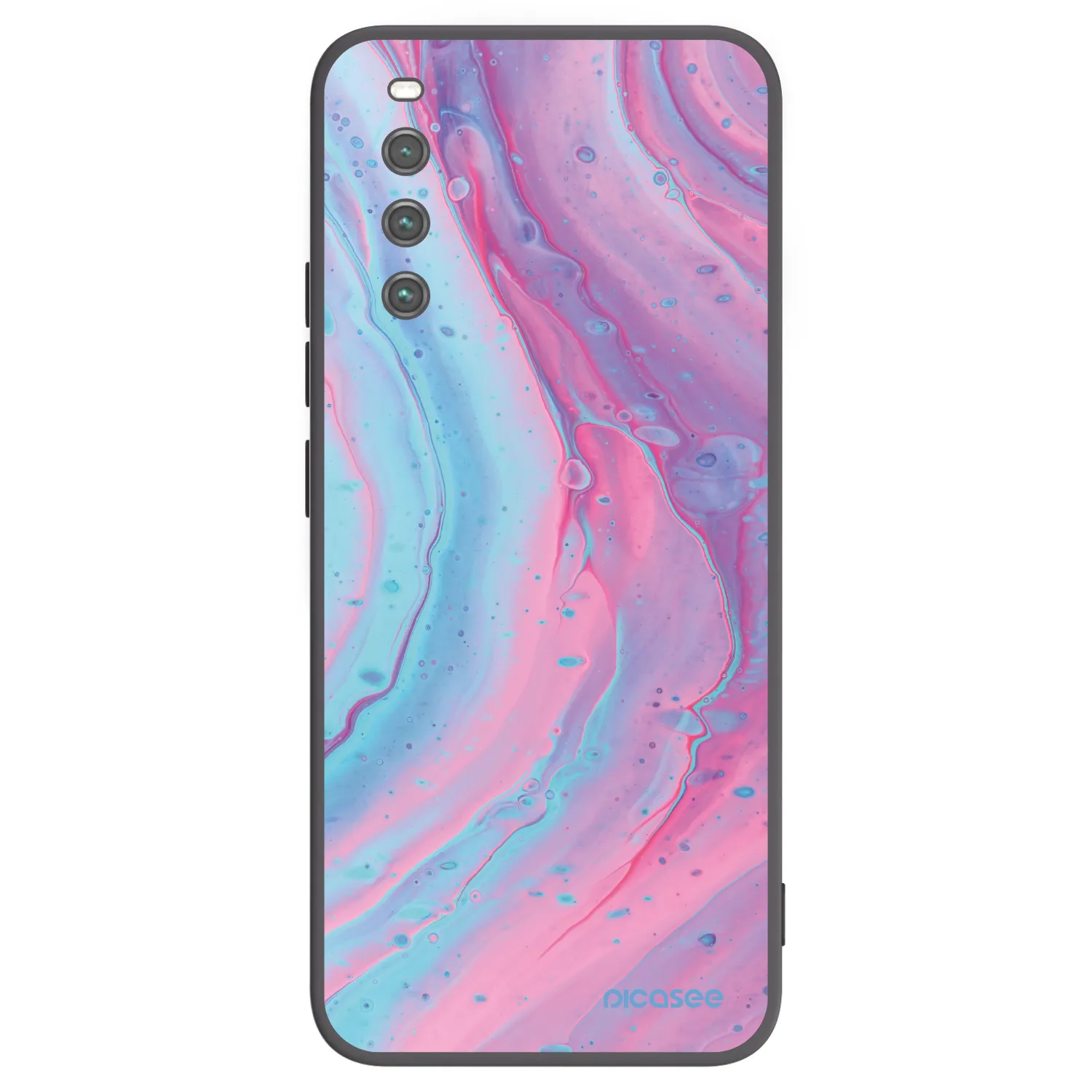Picasee husă neagră din silicon pentru Sony Xperia 10 IV 5G - Pink liquid