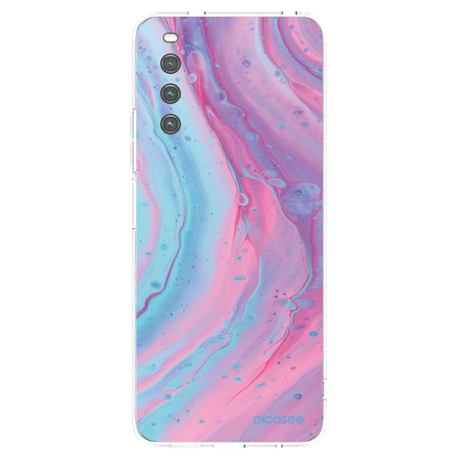 Picasee husă transparentă din silicon pentru Sony Xperia 10 IV 5G - Pink liquid