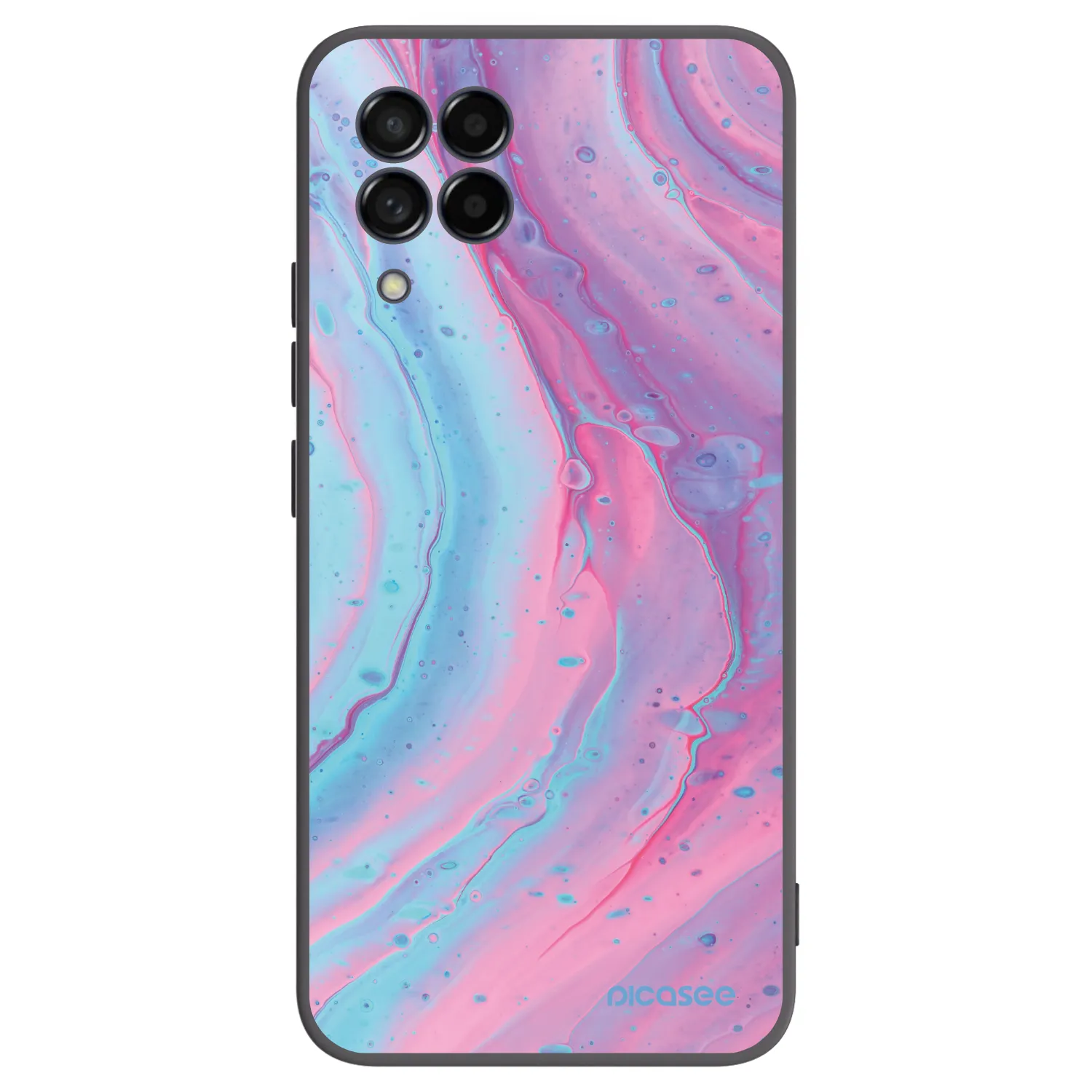 Picasee husă neagră din silicon pentru Samsung Galaxy M53 5G - Pink liquid