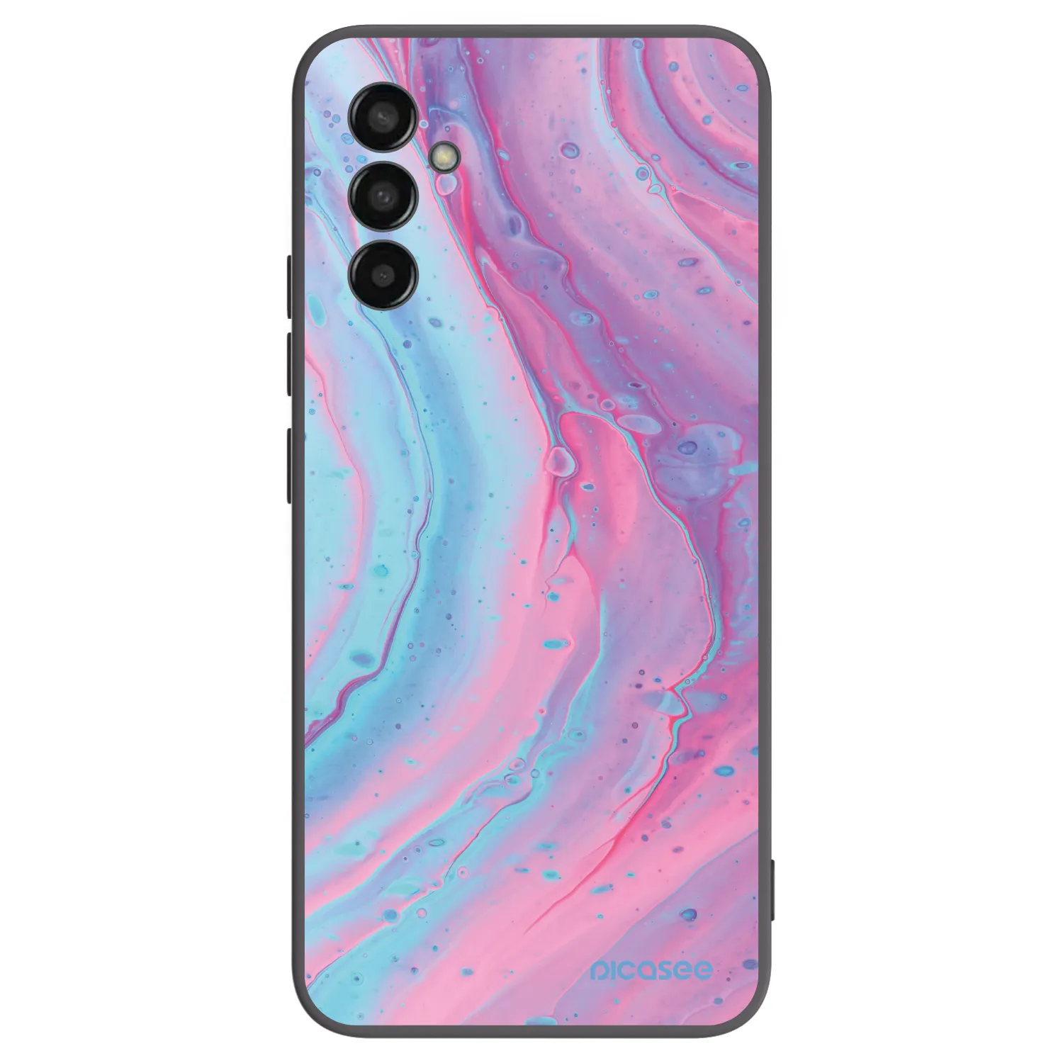 Picasee husă neagră din silicon pentru Samsung Galaxy M13 M135F - Pink liquid