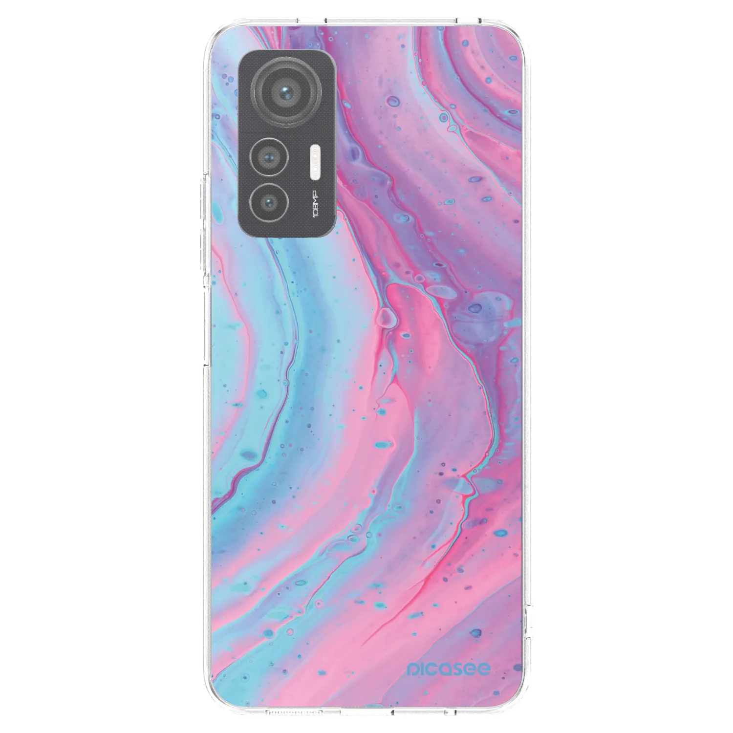 Picasee husă transparentă din silicon pentru Xiaomi 12 Lite - Pink liquid