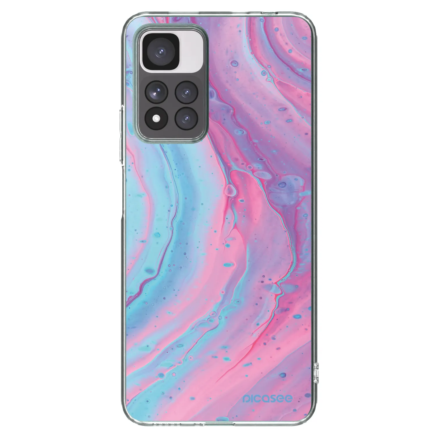 Picasee husă transparentă din silicon pentru Xiaomi Redmi Note 11 Pro+ 5G - Pink liquid