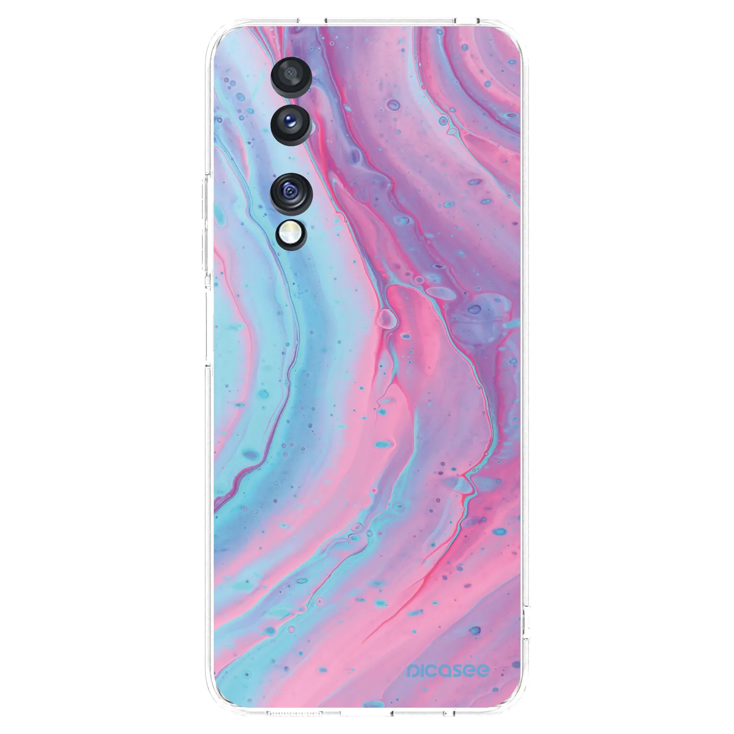 Picasee husă transparentă din silicon pentru Honor 70 - Pink liquid