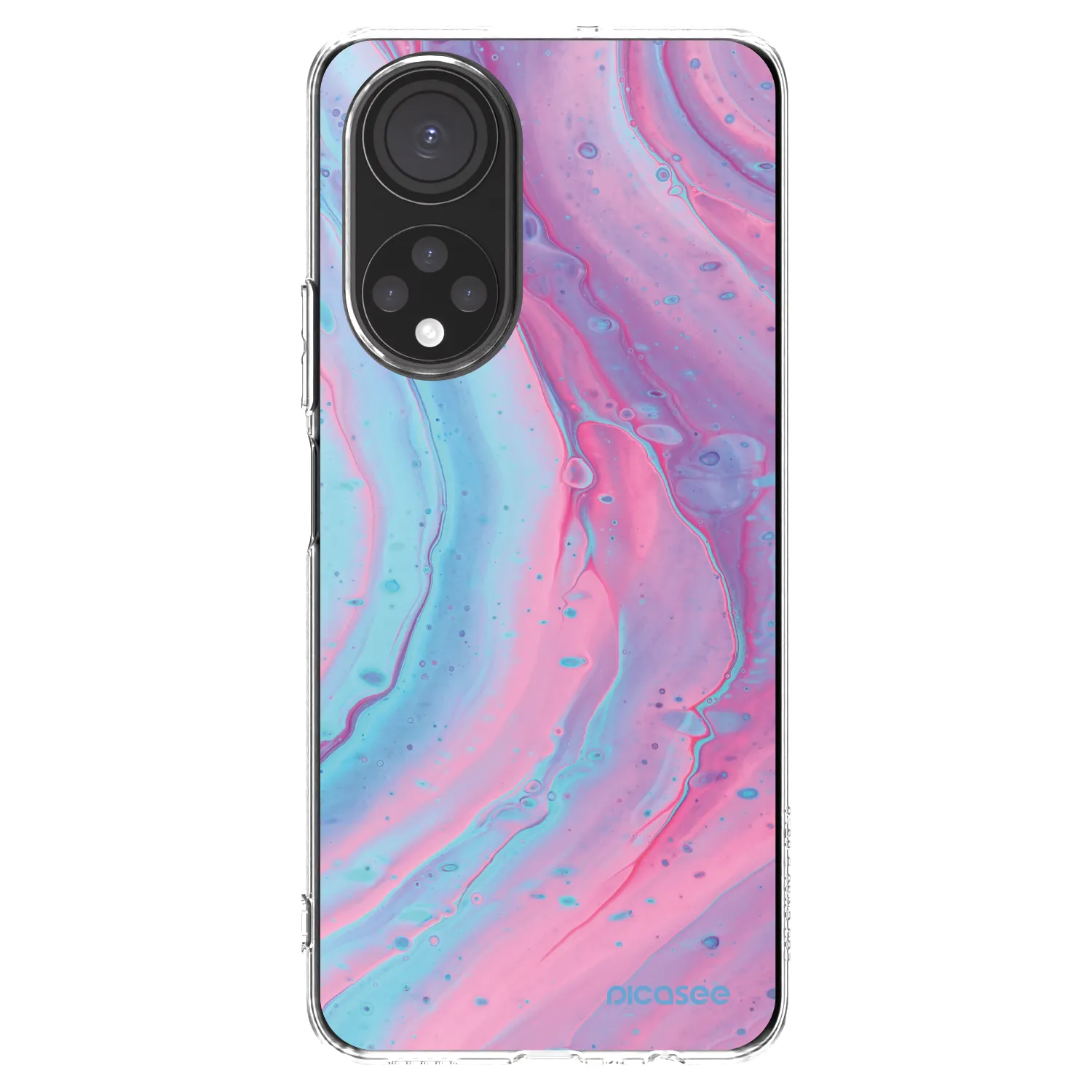 Picasee husă transparentă din silicon pentru Honor X7 - Pink liquid