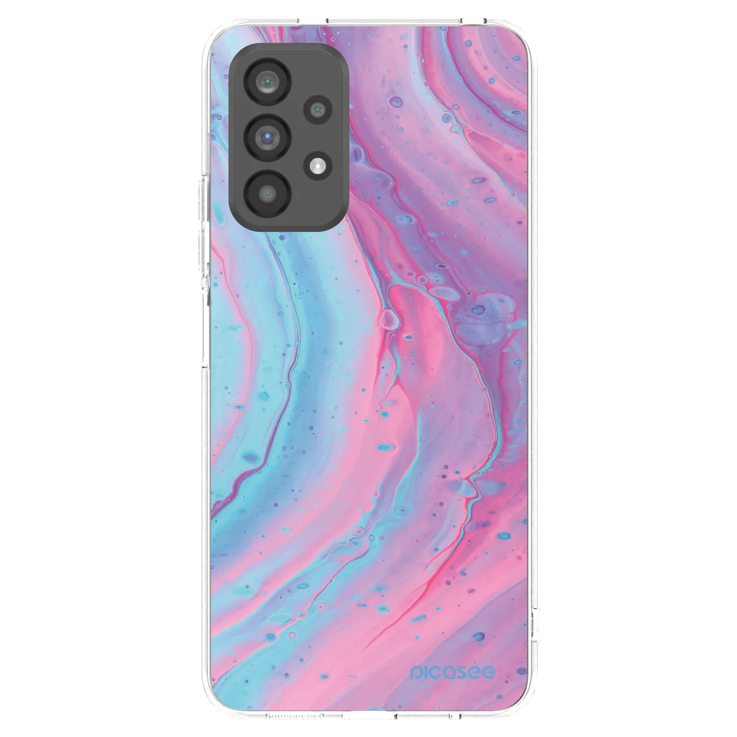 Picasee husă transparentă din silicon pentru Samsung Galaxy A73 5G - Pink liquid