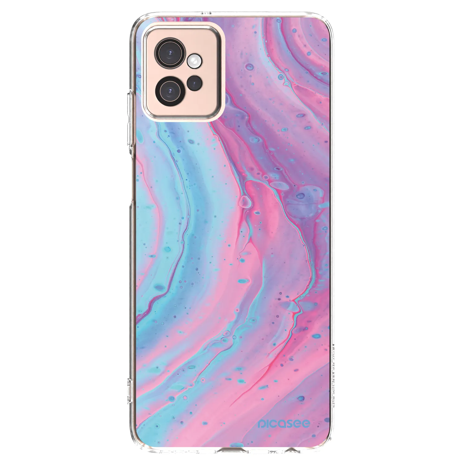 Picasee husă transparentă din silicon pentru Motorola Moto G32 - Pink liquid
