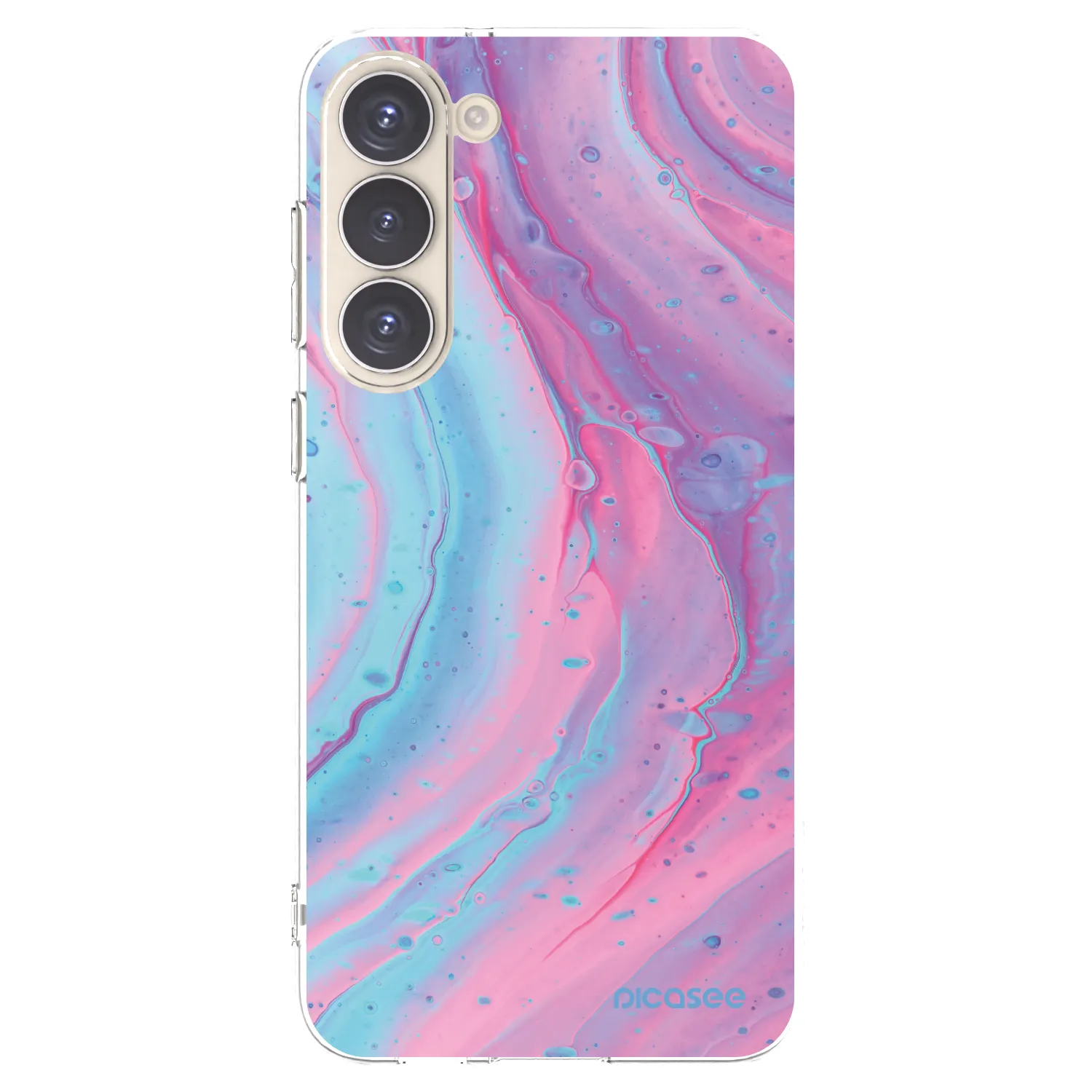 Picasee husă transparentă din silicon pentru Samsung Galaxy S23+ 5G - Pink liquid