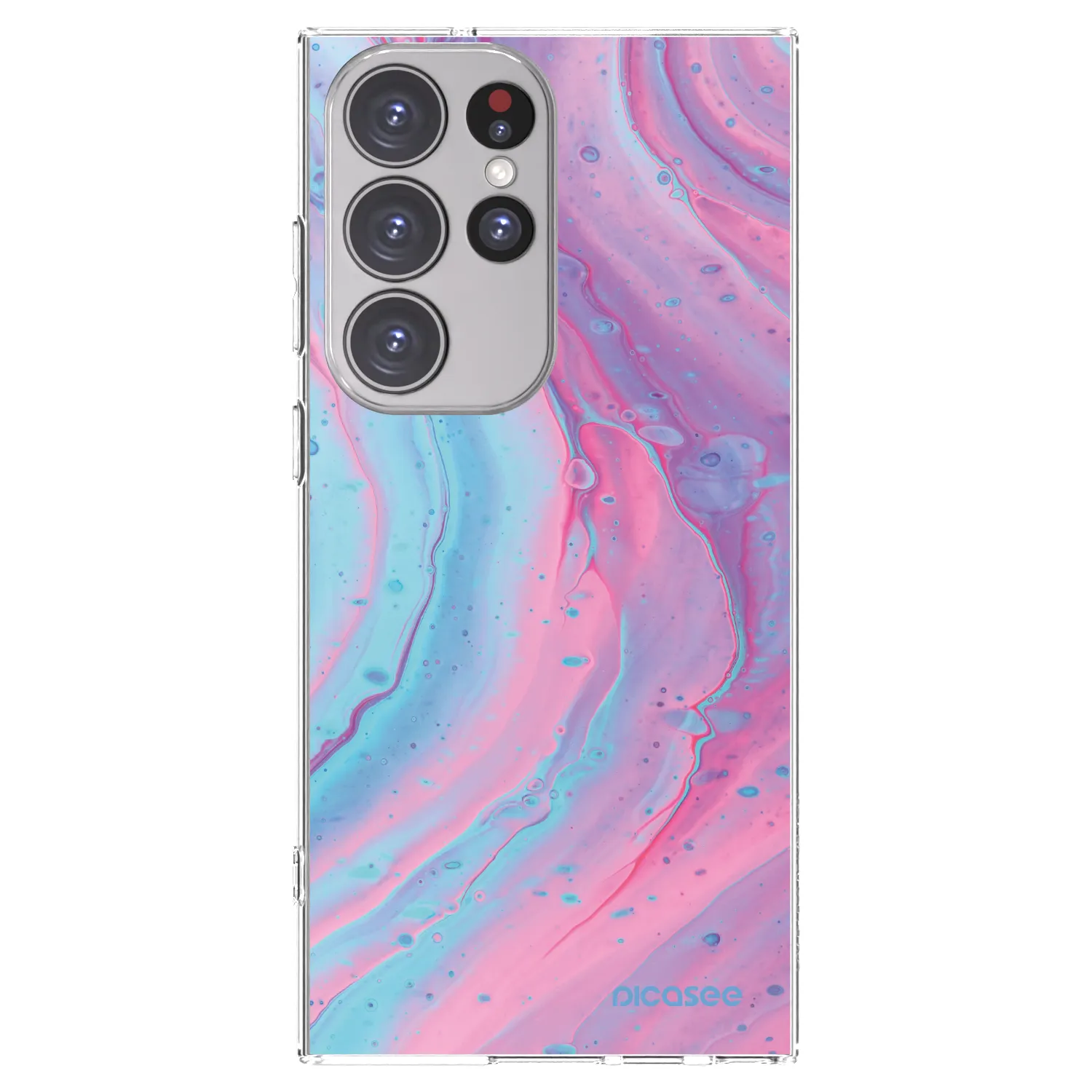 Picasee husă transparentă din silicon pentru Samsung Galaxy S23 Ultra 5G - Pink liquid