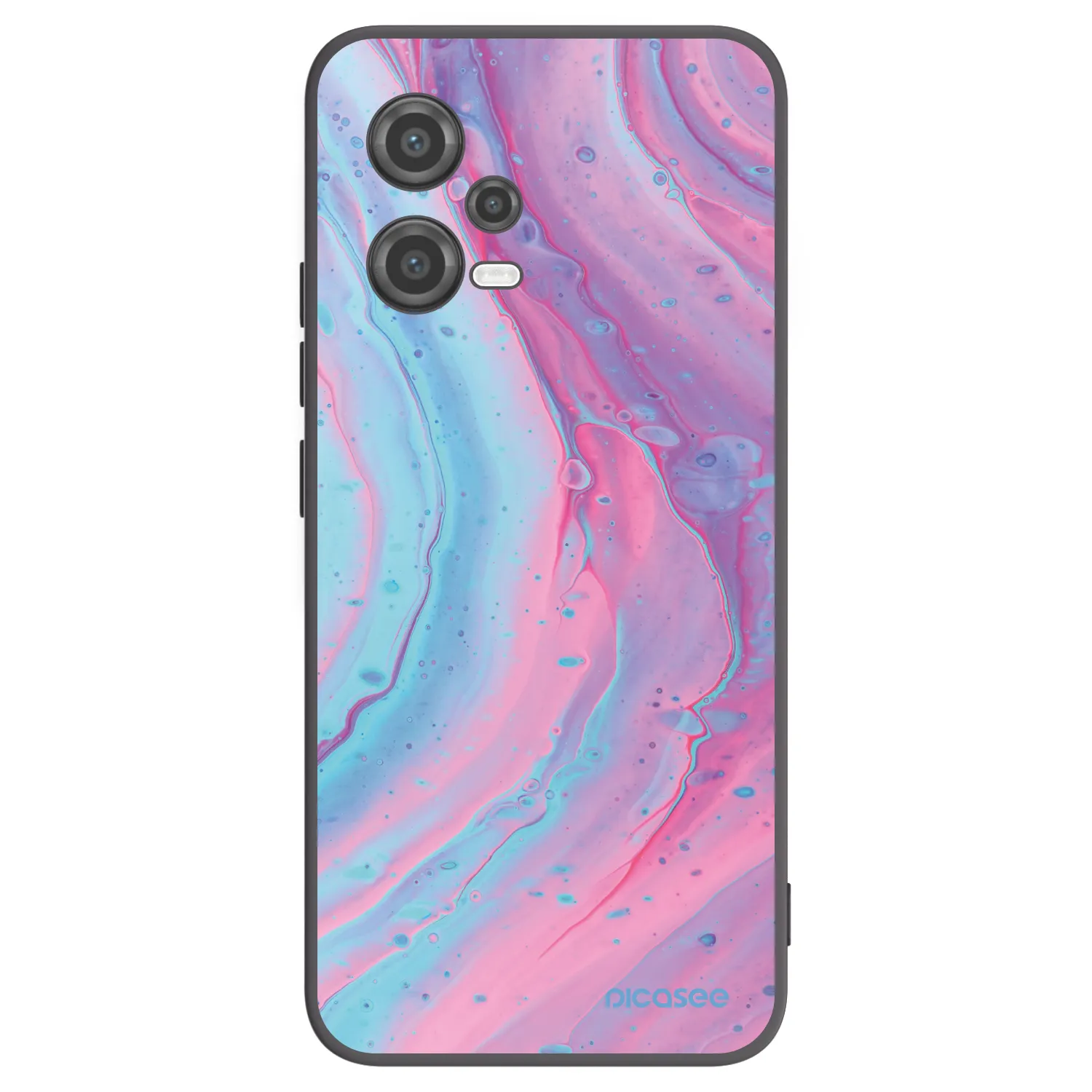Picasee husă neagră din silicon pentru Xiaomi Poco X5 - Pink liquid