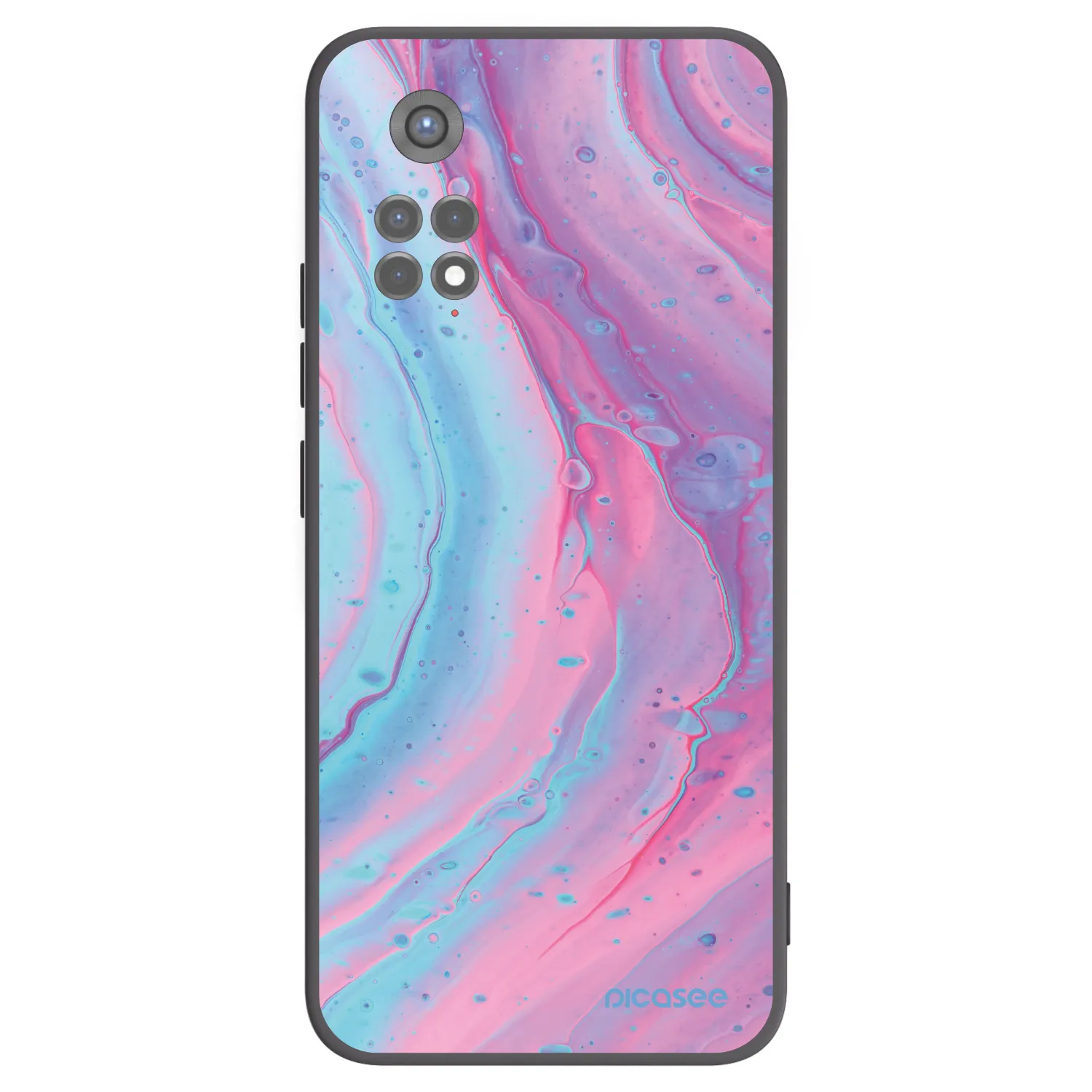 Picasee husă neagră din silicon pentru Xiaomi Redmi Note 11S 5G - Pink liquid