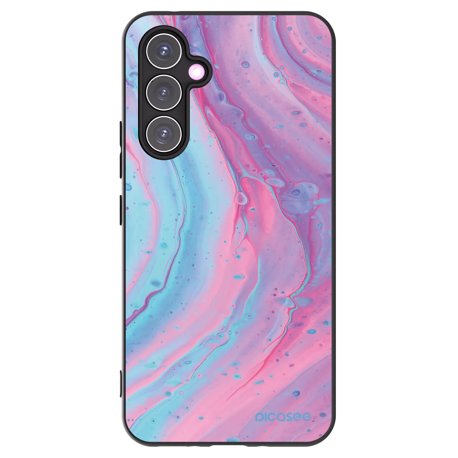 Picasee husă neagră din silicon pentru Samsung Galaxy A54 5G A546B - Pink liquid