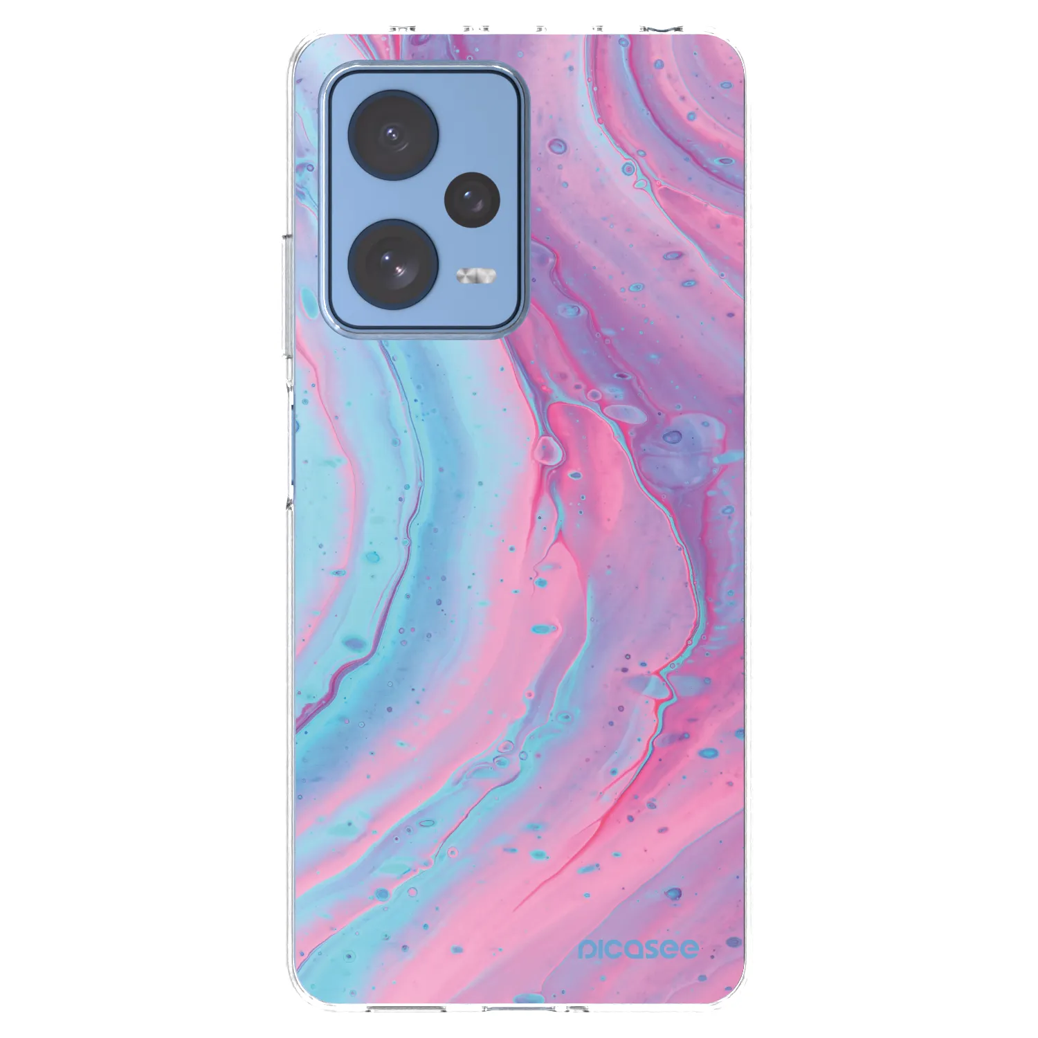 Picasee husă transparentă din silicon pentru Xiaomi Redmi Note 12 Pro 5G - Pink liquid