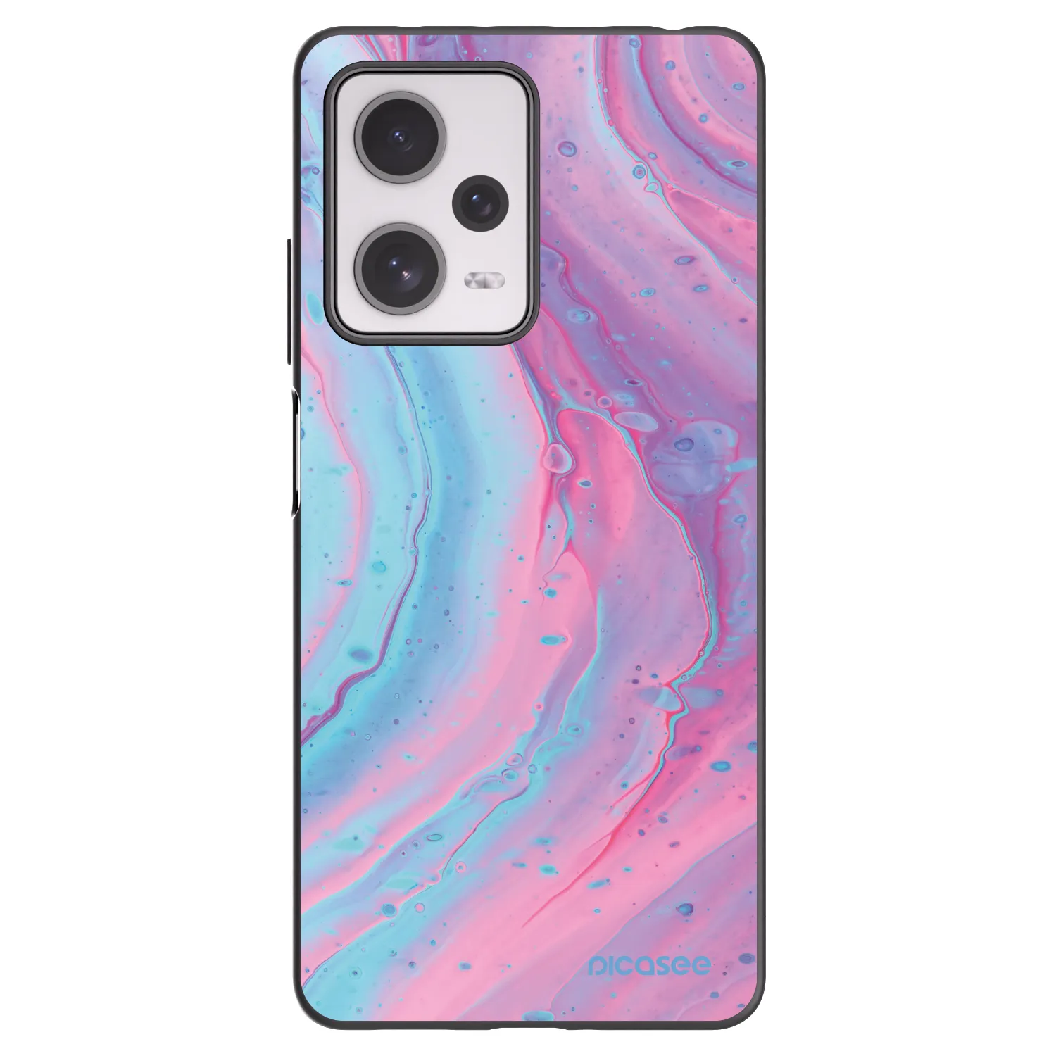Picasee husă neagră din silicon pentru Xiaomi Redmi Note 12 Pro+ 5G - Pink liquid
