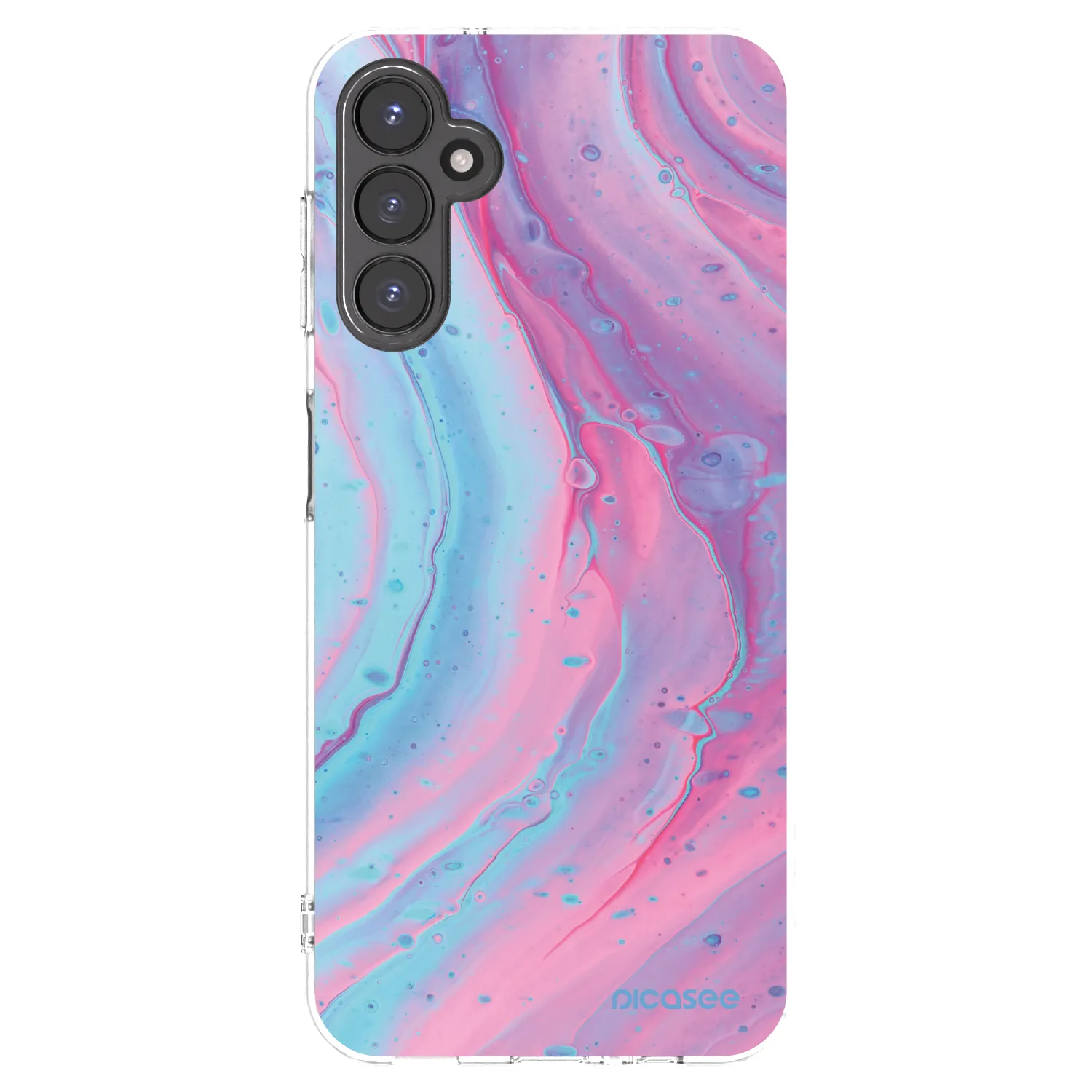 Picasee husă transparentă din silicon pentru Samsung Galaxy A14 4G A145R - Pink liquid