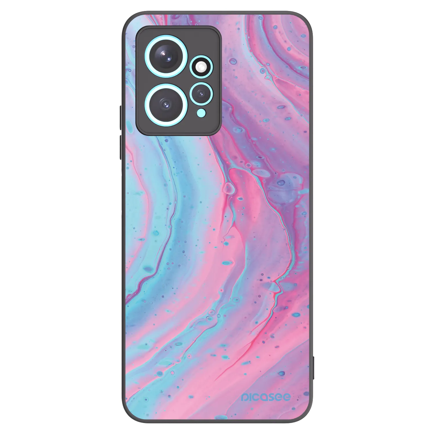 Picasee husă neagră din silicon pentru Xiaomi Redmi Note 12 4G - Pink liquid