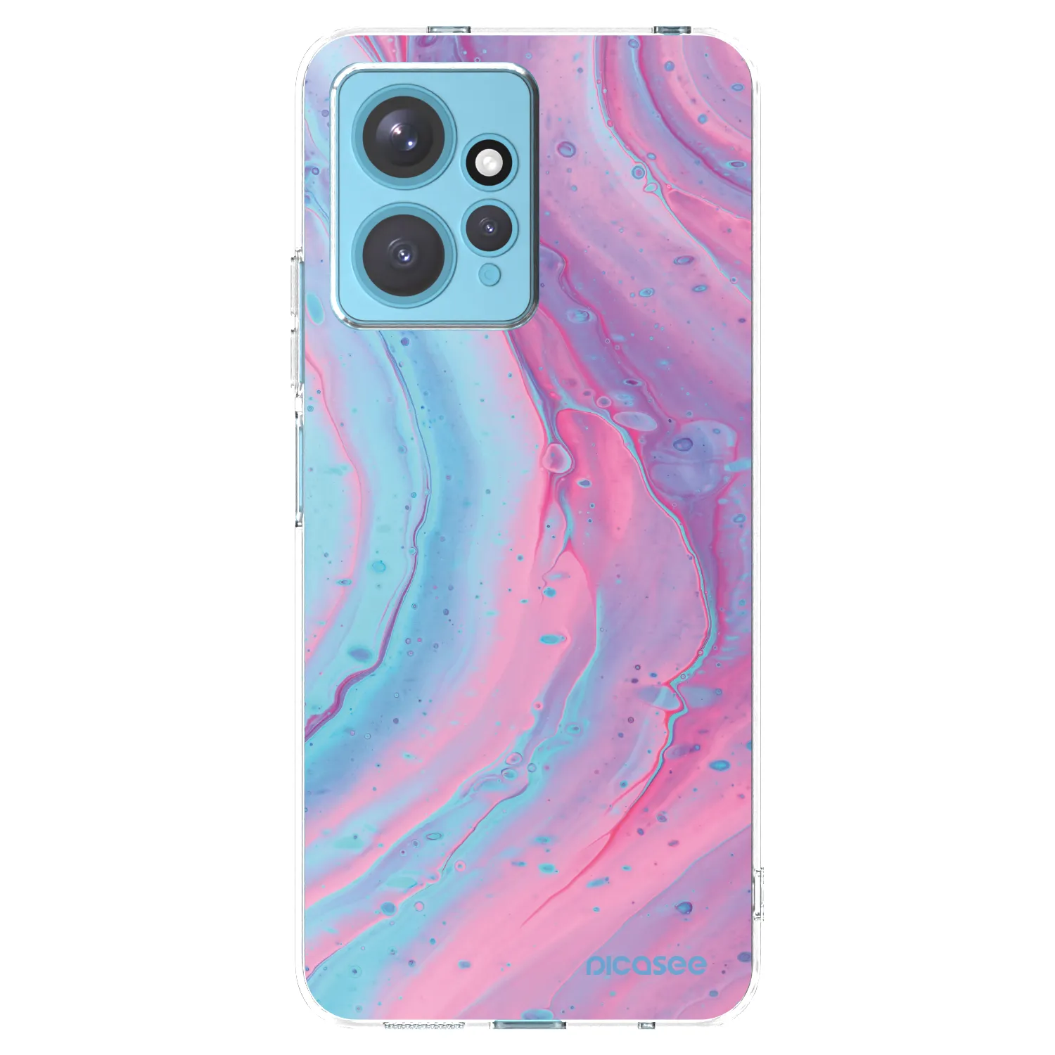 Picasee husă transparentă din silicon pentru Xiaomi Redmi Note 12 4G - Pink liquid