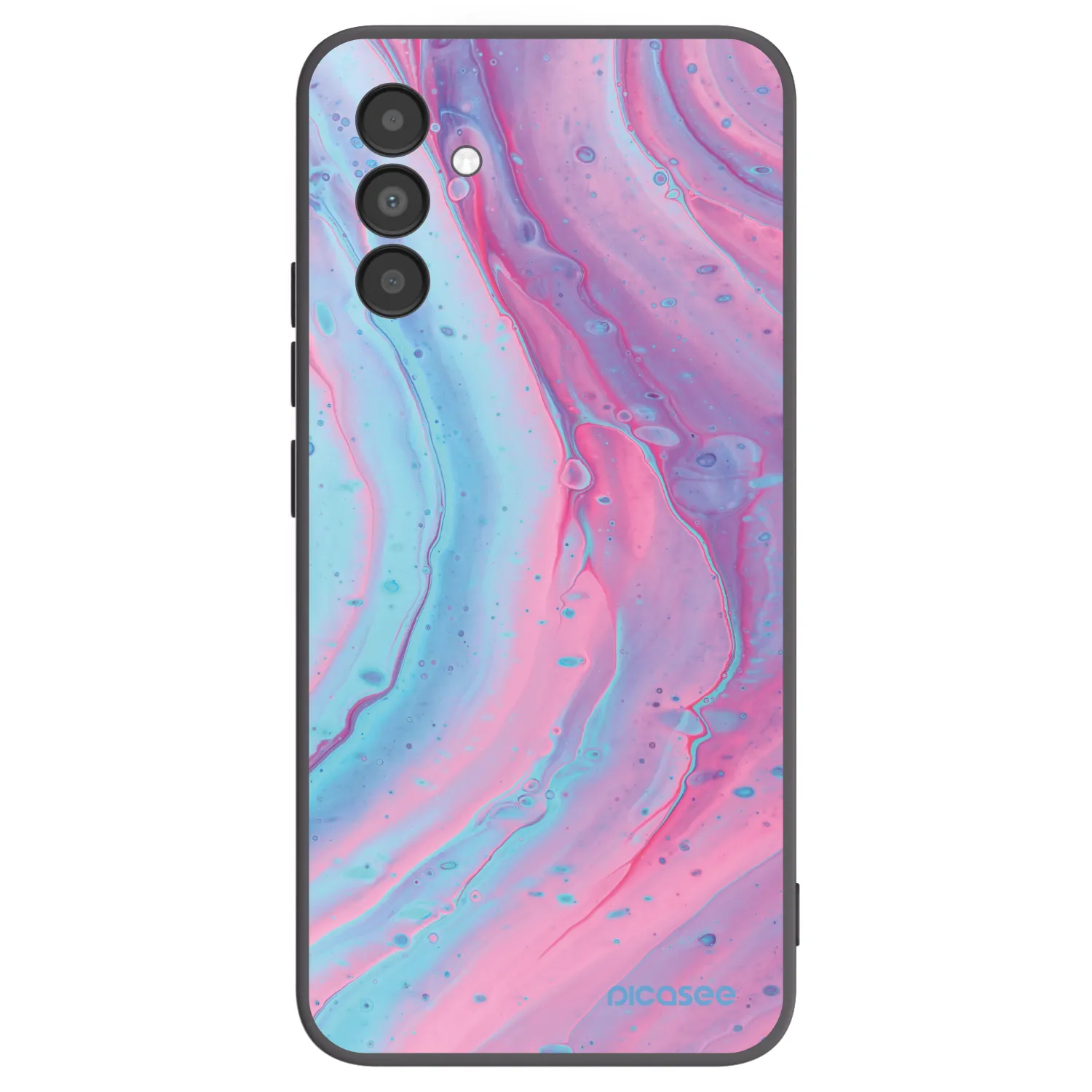 Picasee husă neagră din silicon pentru Samsung Galaxy A04s A047F - Pink liquid