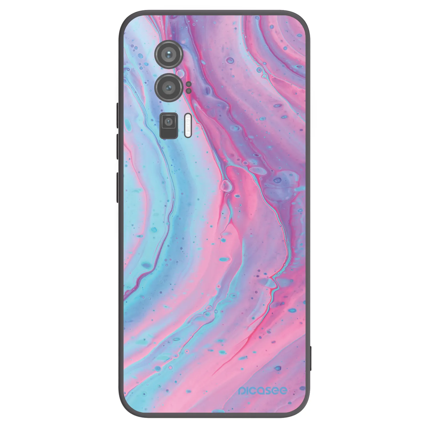 Picasee husă neagră din silicon pentru Xiaomi Poco F5 Pro 5G - Pink liquid