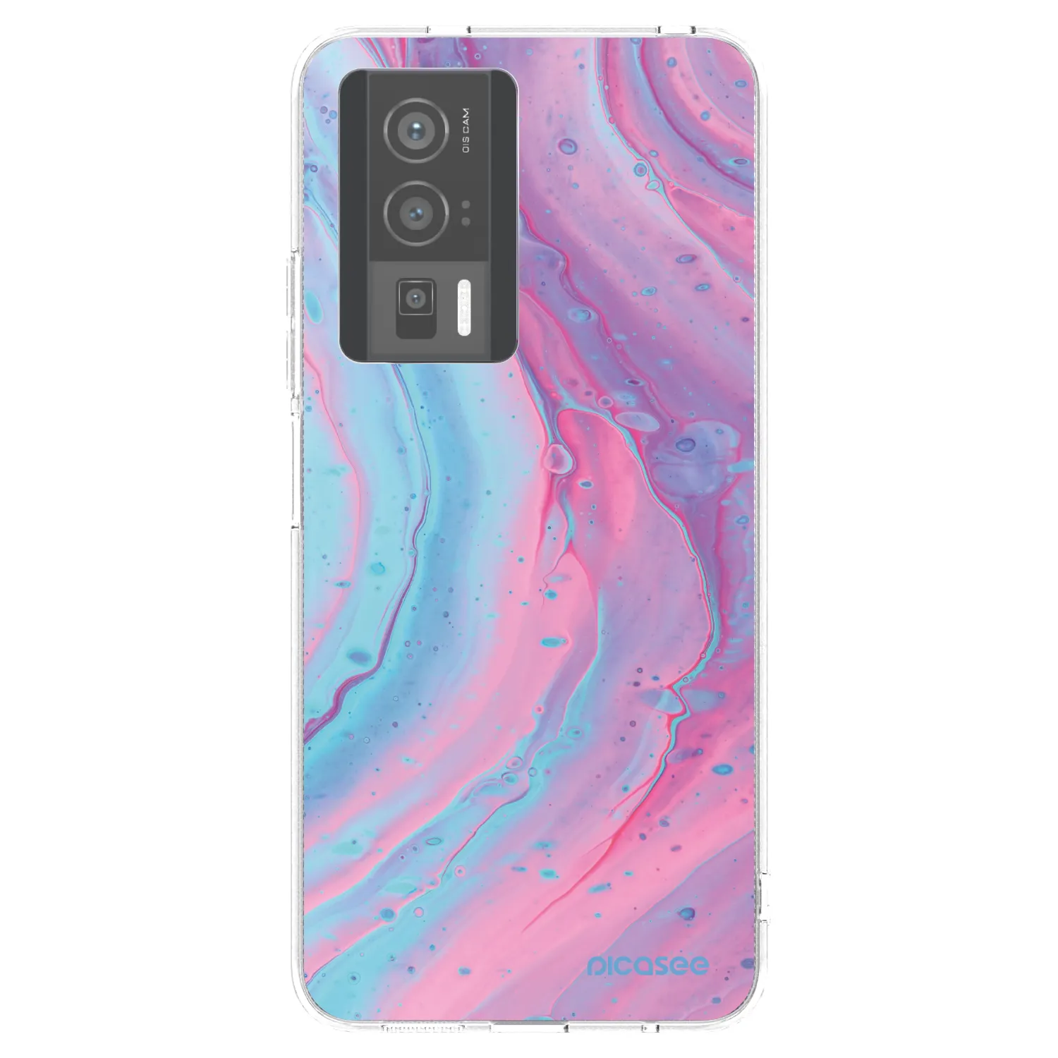 Picasee husă transparentă din silicon pentru Xiaomi Poco F5 Pro 5G - Pink liquid