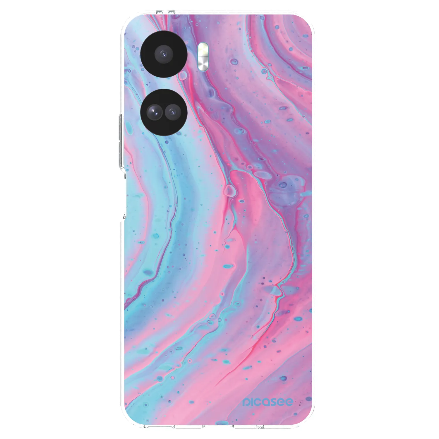 Picasee husă transparentă din silicon pentru Honor 90 Lite 5G - Pink liquid