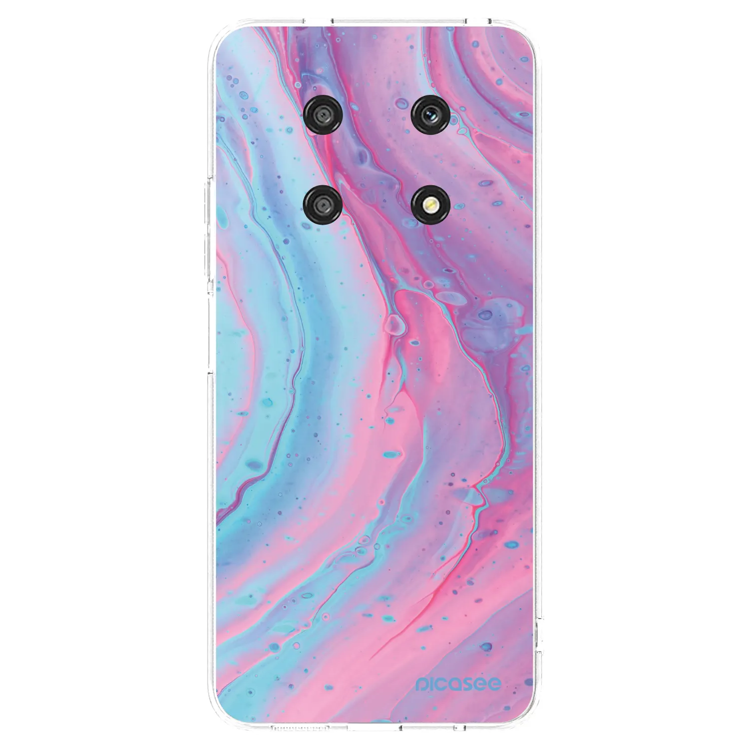 Picasee husă transparentă din silicon pentru Honor Magic4 Lite 5G - Pink liquid