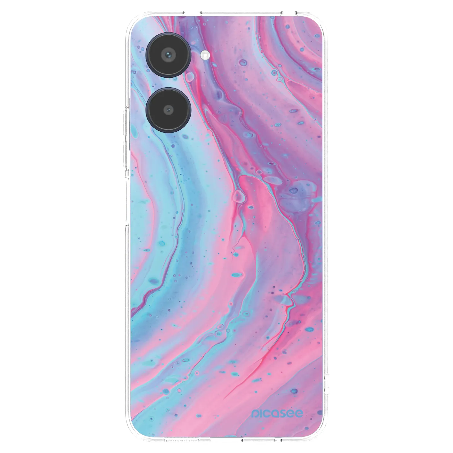 Picasee husă transparentă din silicon pentru Realme 10 4G - Pink liquid