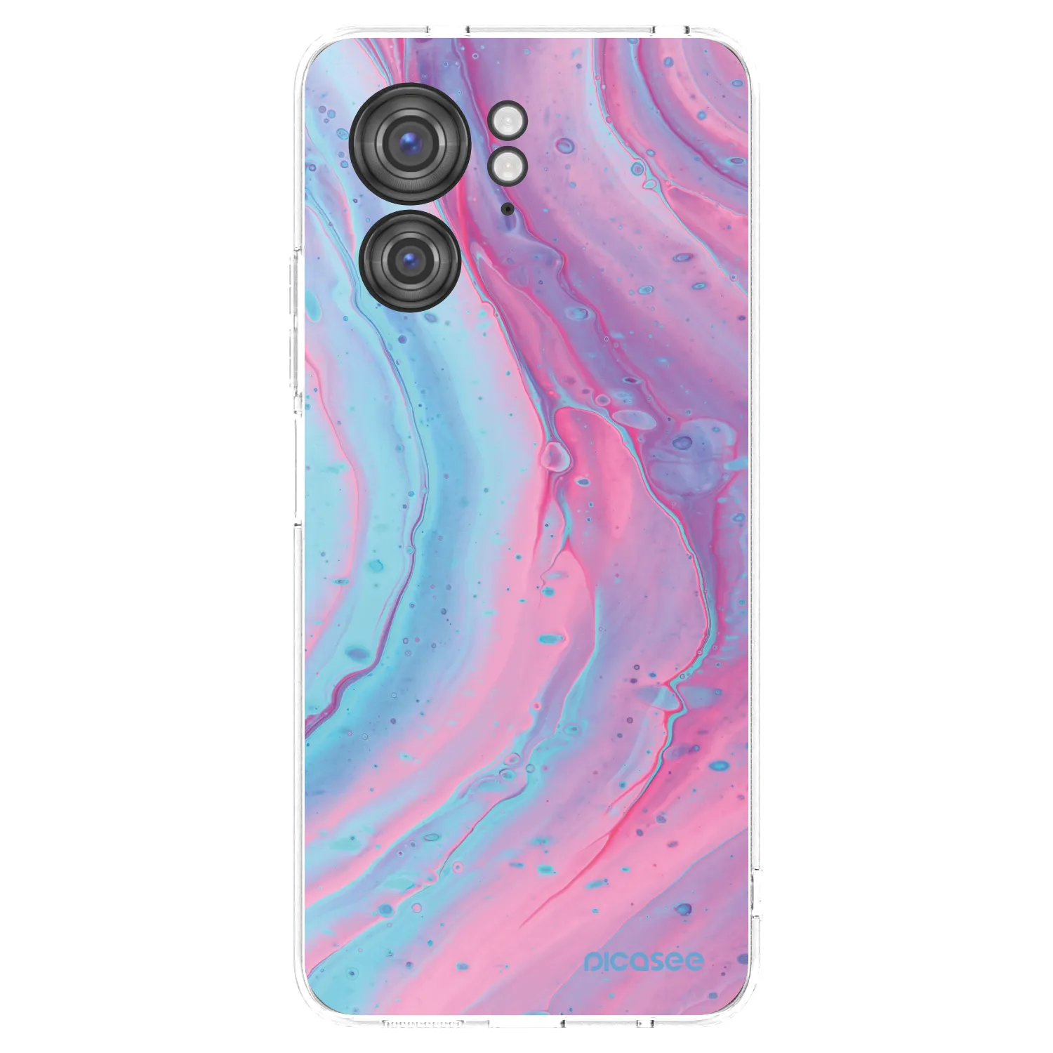 Picasee husă transparentă din silicon pentru Motorola Edge 40 - Pink liquid