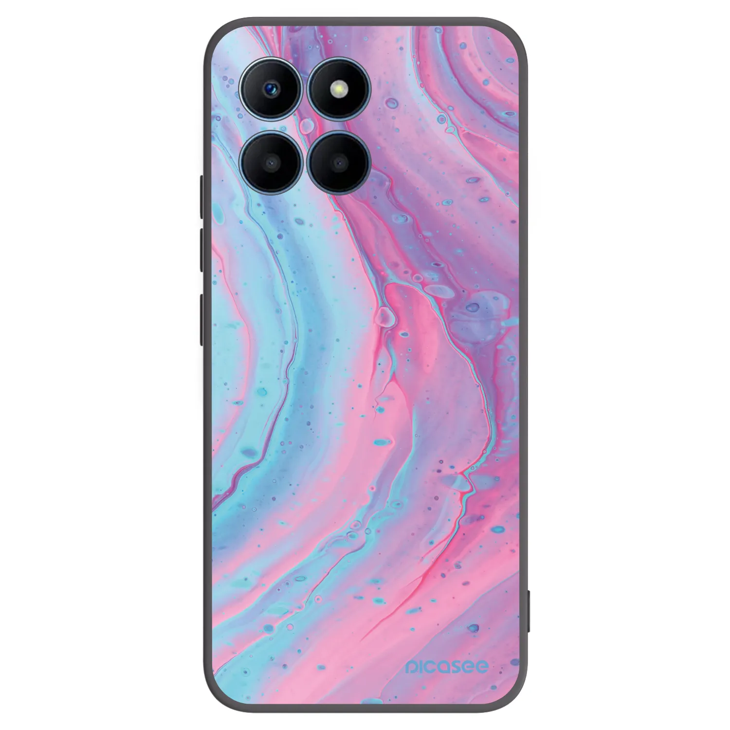 Picasee husă neagră din silicon pentru Honor 70 Lite - Pink liquid