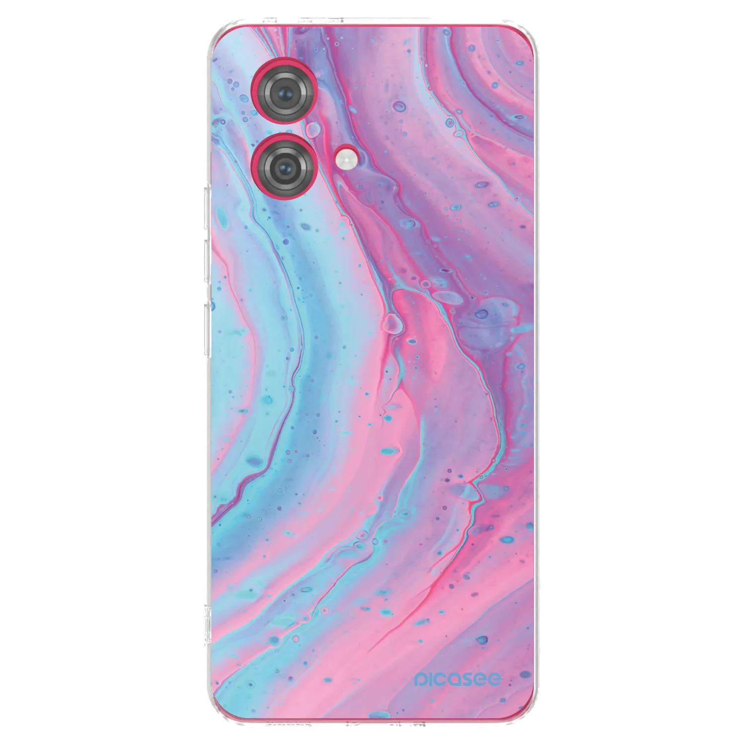 Picasee husă transparentă din silicon pentru Motorola Moto G84 5G - Pink liquid