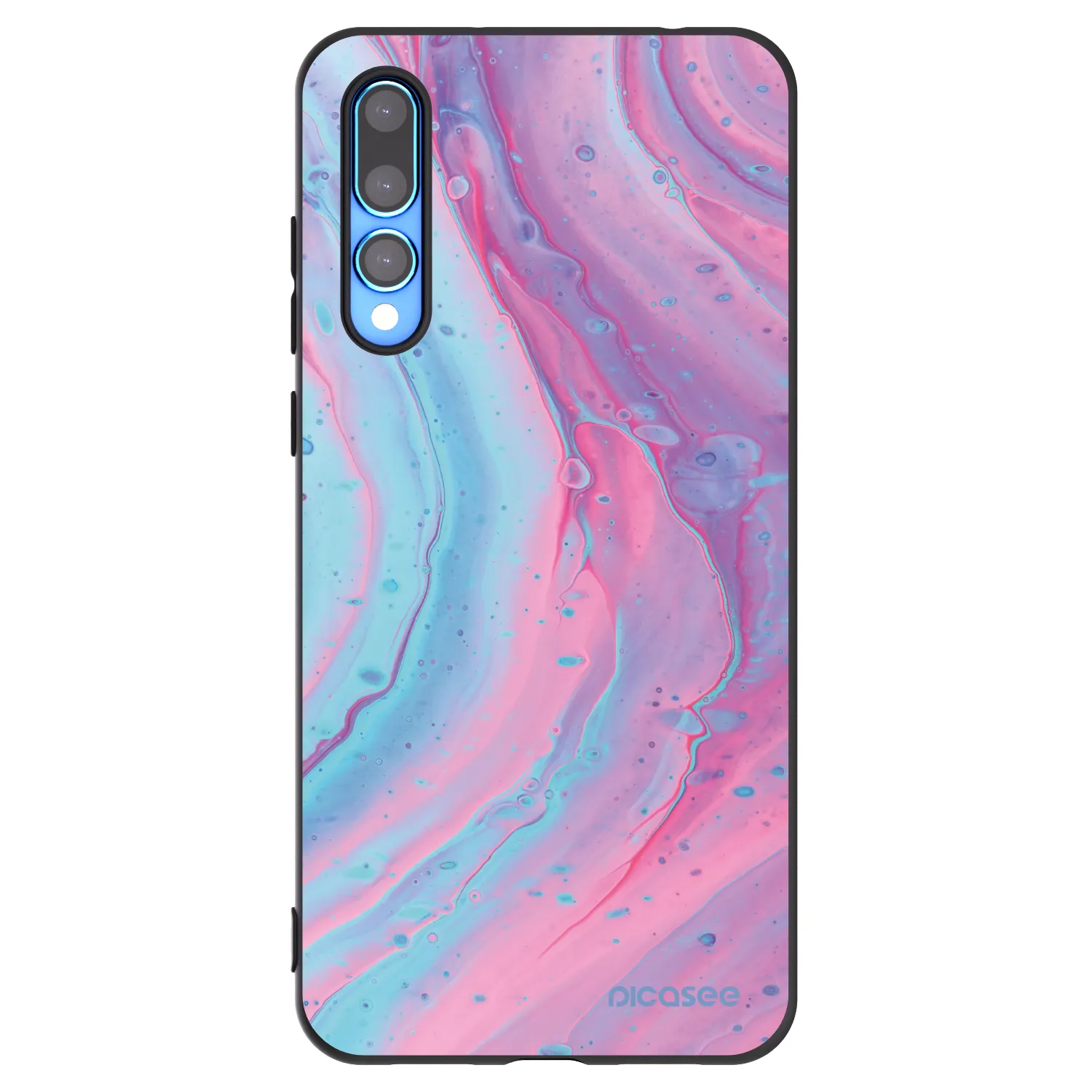 Picasee husă neagră din silicon pentru Huawei P20 Pro - Pink liquid
