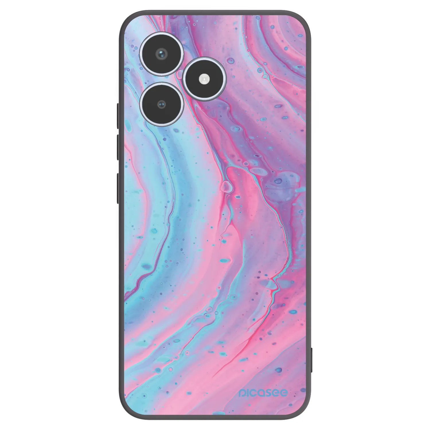 Picasee husă neagră din silicon pentru Realme C53 - Pink liquid