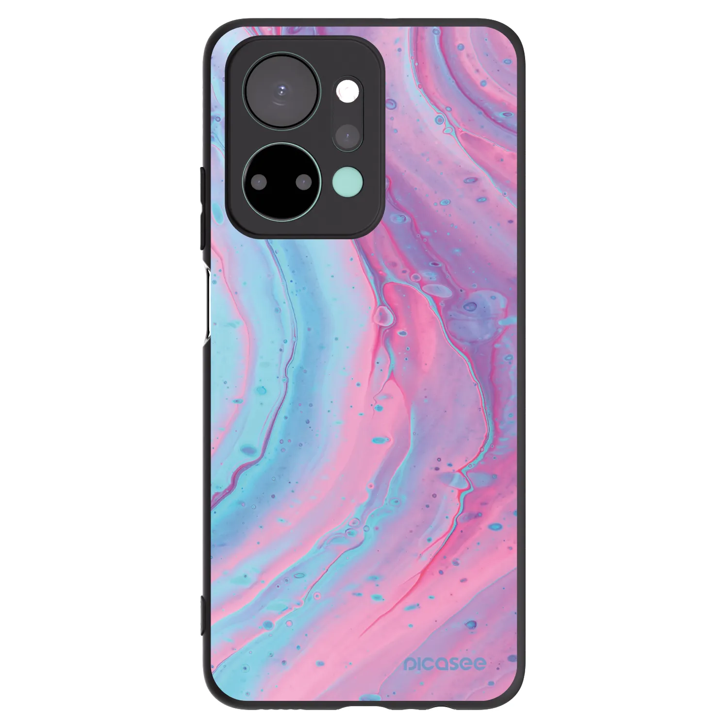 Picasee husă neagră din silicon pentru Honor X7a - Pink liquid