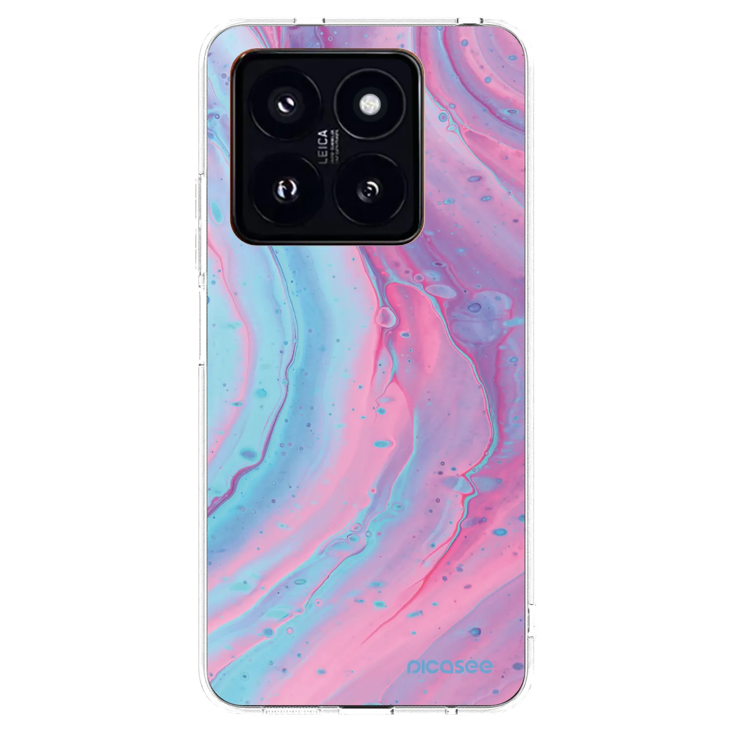 Picasee husă transparentă din silicon pentru Xiaomi 14 Pro - Pink liquid