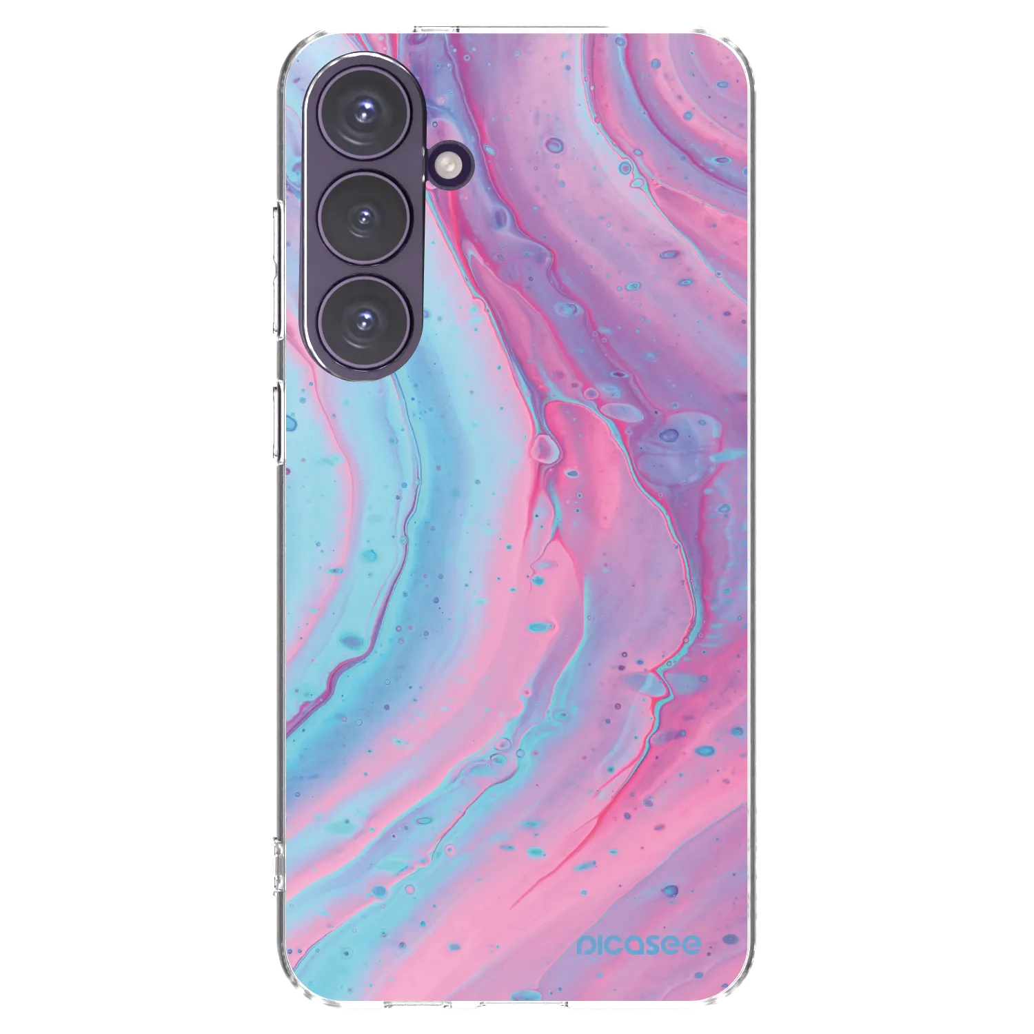 Picasee husă transparentă din silicon pentru Samsung Galaxy S24+ S926B 5G - Pink liquid