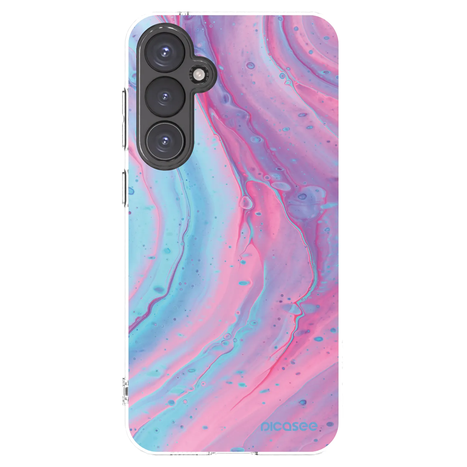 Picasee husă transparentă din silicon pentru Samsung Galaxy S23 FE S711B - Pink liquid