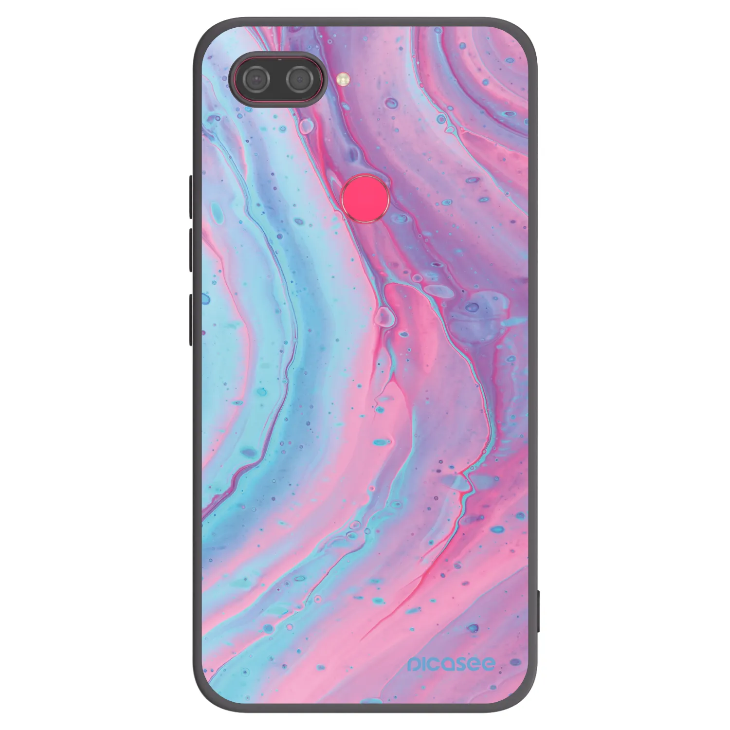 Picasee husă neagră din silicon pentru Xiaomi Mi 8 Lite - Pink liquid