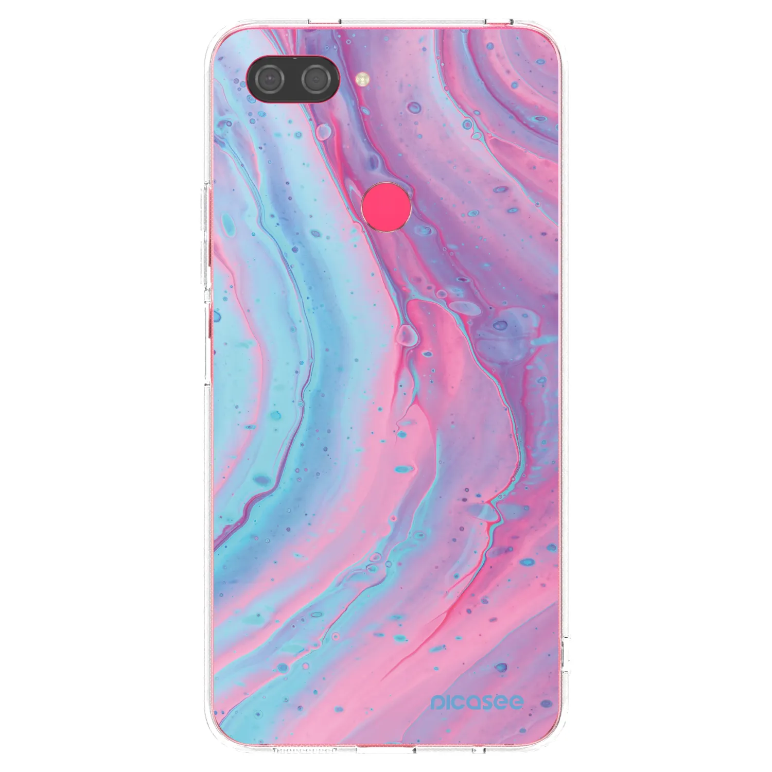 Picasee husă transparentă din silicon pentru Xiaomi Mi 8 Lite - Pink liquid