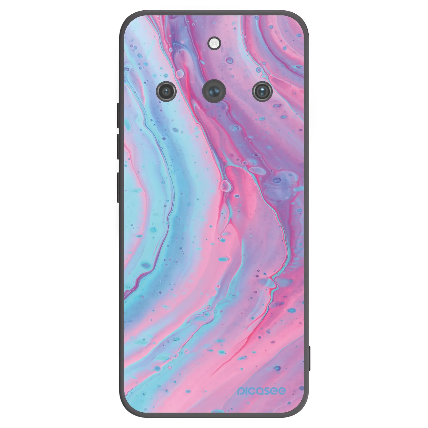 Picasee husă neagră din silicon pentru Realme 11 Pro+ - Pink liquid