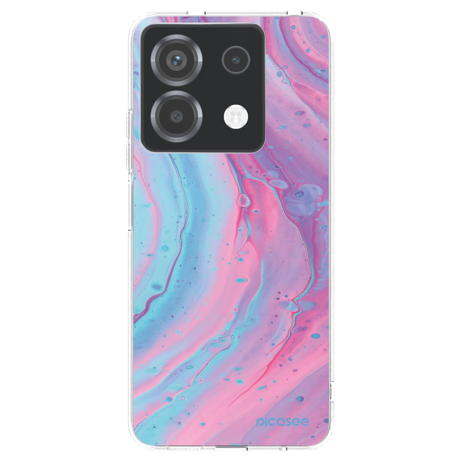 Picasee husă transparentă din silicon pentru Xiaomi Poco X6 - Pink liquid