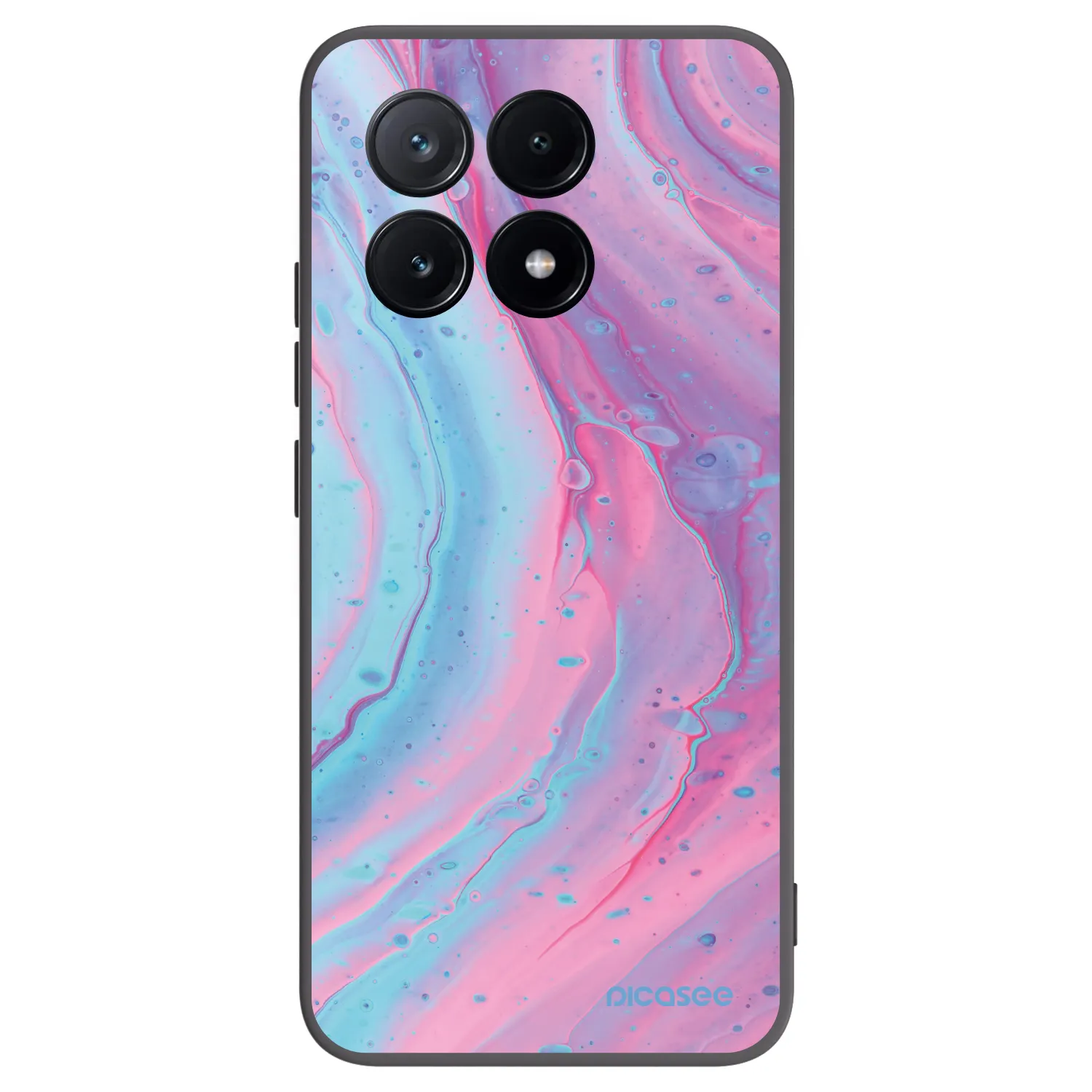 Picasee husă neagră din silicon pentru Xiaomi Poco X6 Pro - Pink liquid