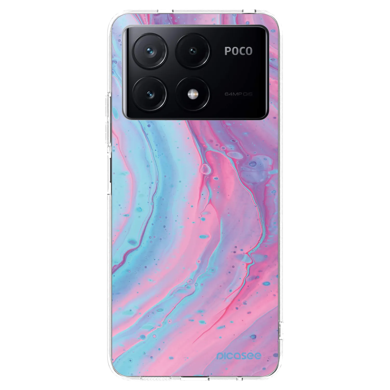 Picasee husă transparentă din silicon pentru Xiaomi Poco X6 Pro - Pink liquid
