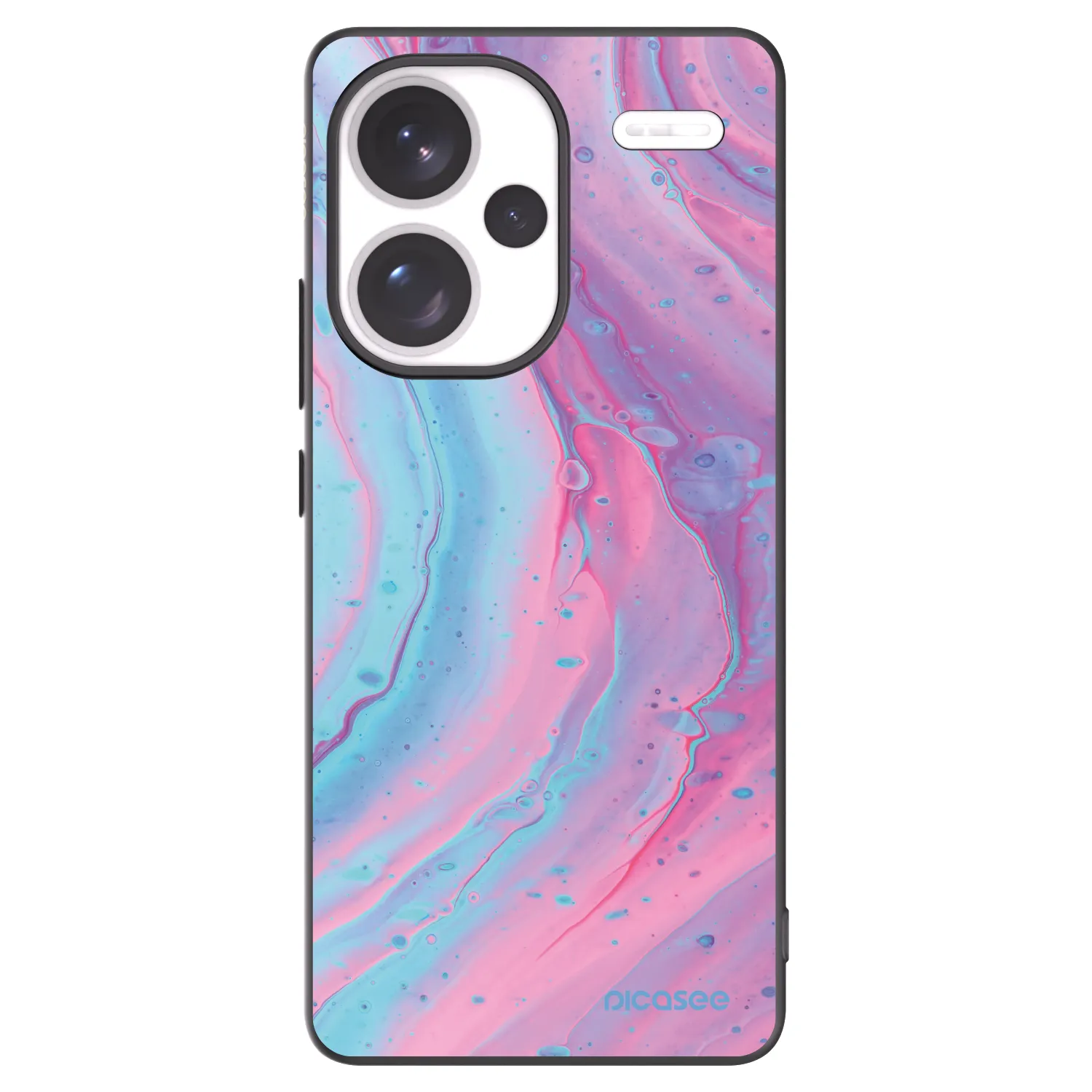 Picasee husă neagră din silicon pentru Xiaomi Redmi Note 13 Pro+ 5G - Pink liquid