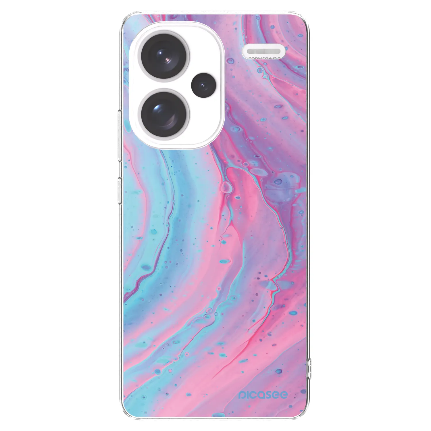 Picasee husă transparentă din silicon pentru Xiaomi Redmi Note 13 Pro+ 5G - Pink liquid