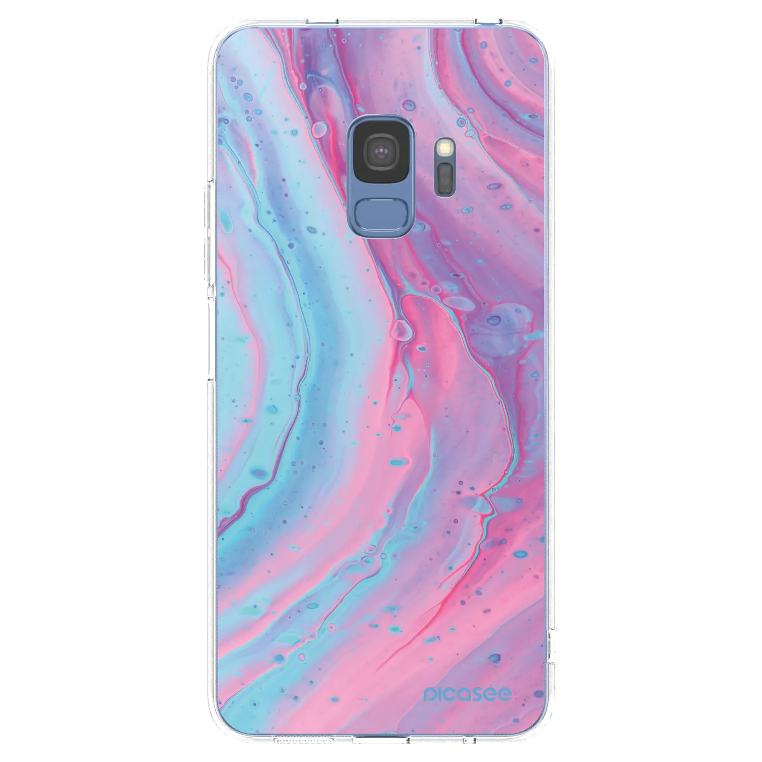 Picasee husă transparentă din silicon pentru Samsung Galaxy S9 G960F - Pink liquid